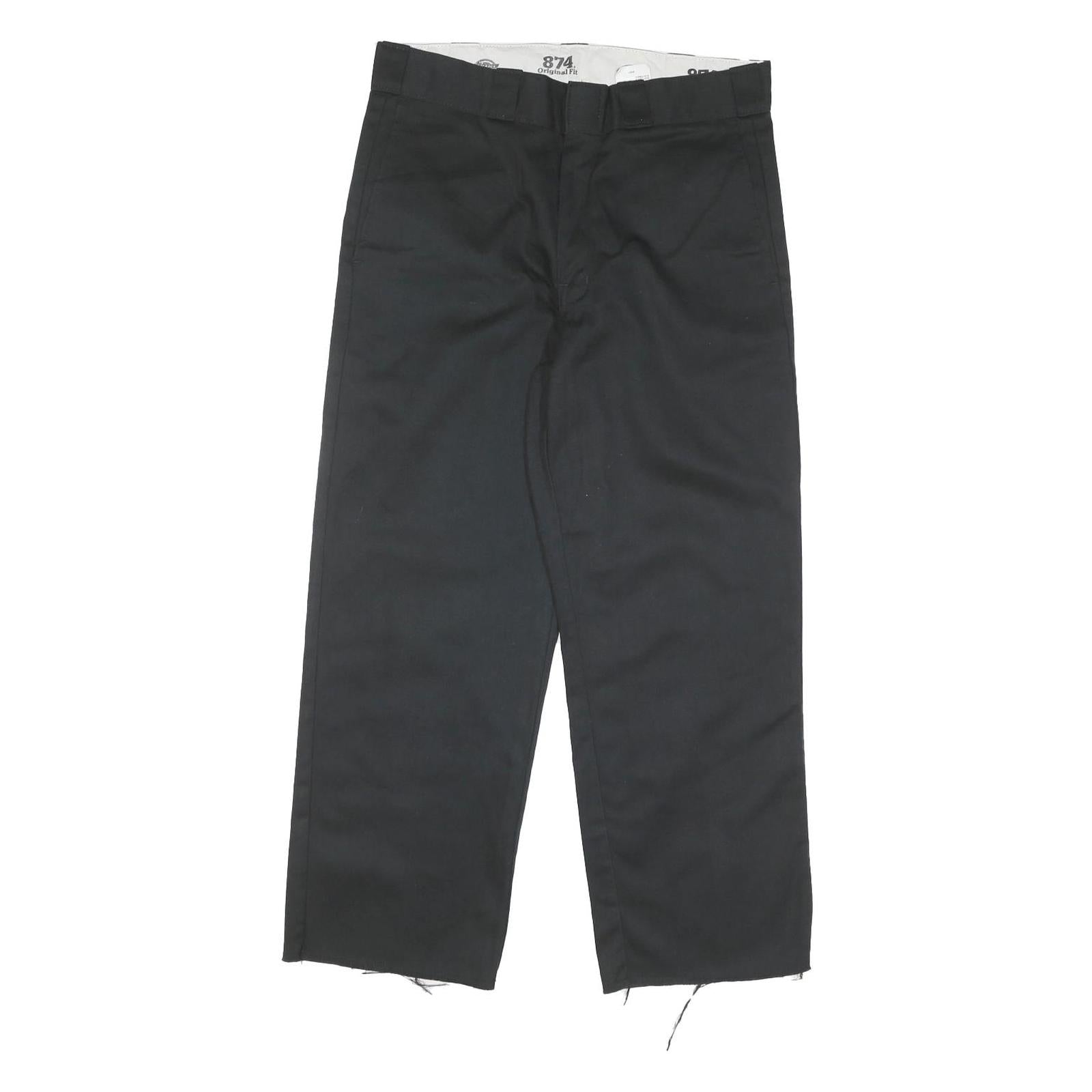 DICKIES Mens Regular Black Cotton Blend Zip Trousers W34 L29 Workwear Classic Refurbished - N/A refurbished available on Cerqular