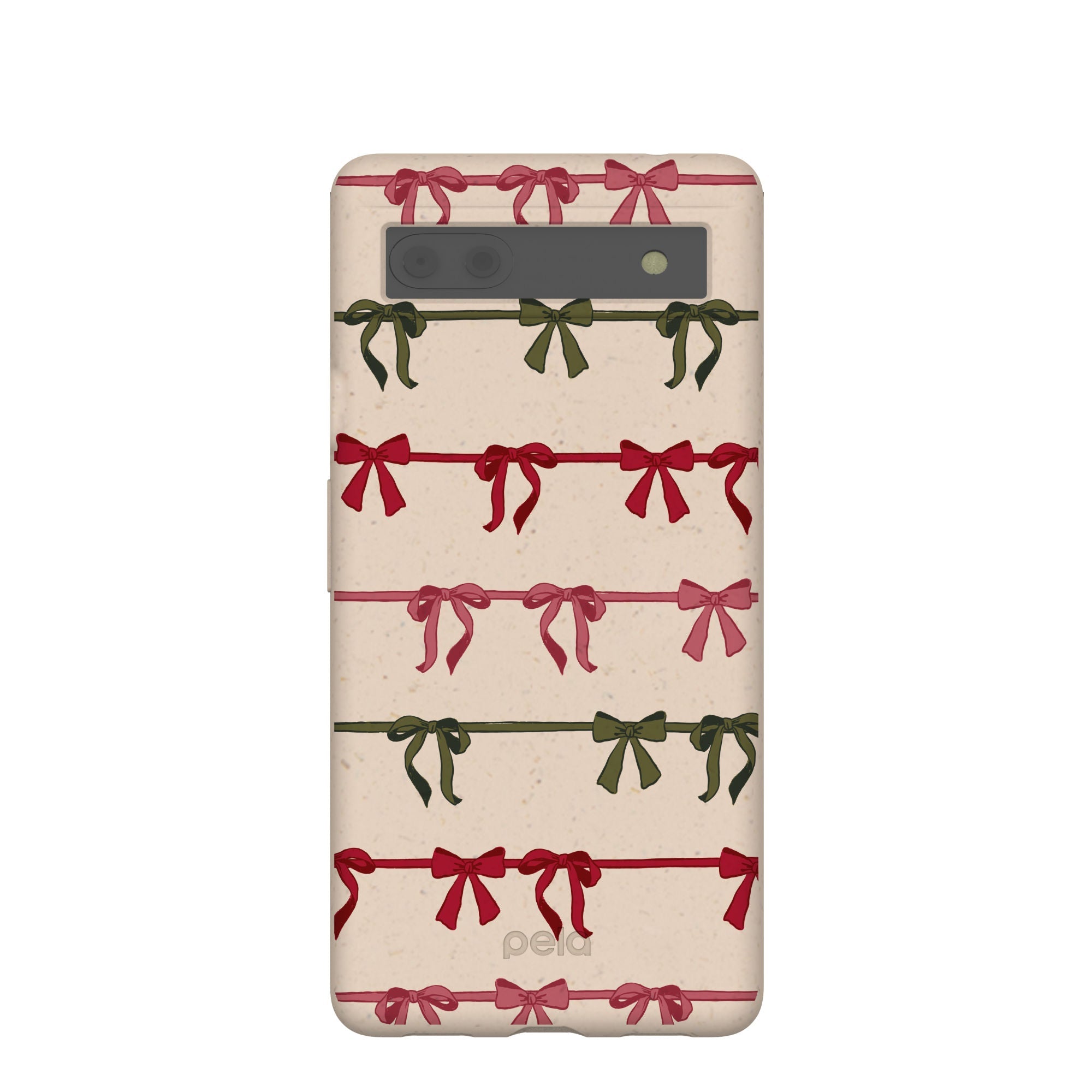 Seashell Holiday Bows Google Pixel 6a Case Refurbished - Pela Case refurbished available on Cerqular