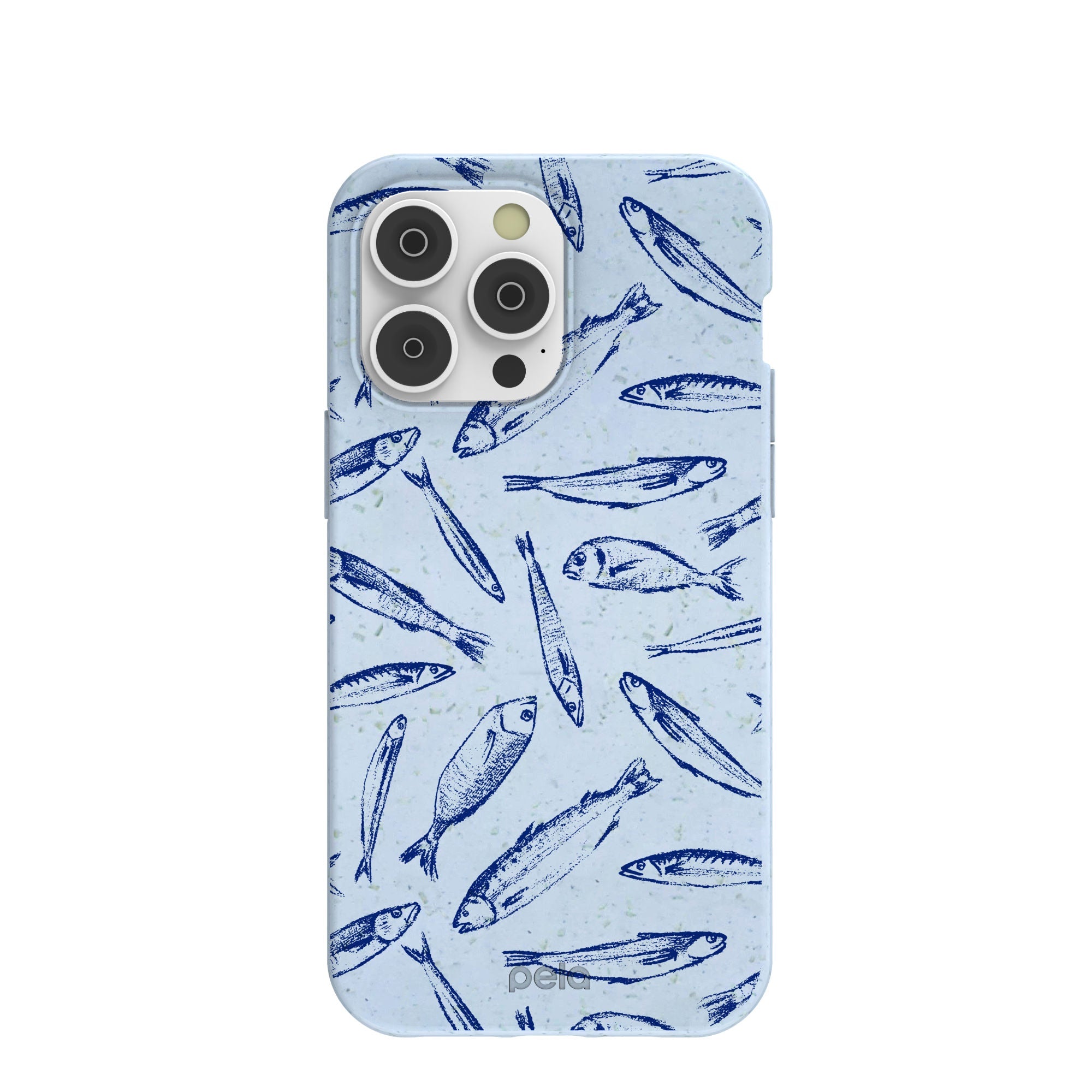 Powder Blue Fishery iPhone 14 Pro Max Case Refurbished - Pela Case refurbished available on Cerqular