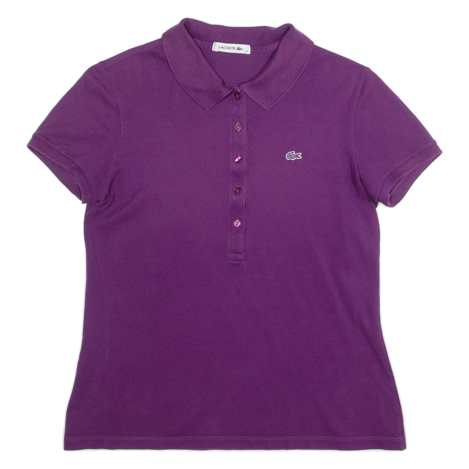 LACOSTE Womens Polo Shirt Purple M Refurbished - N/A refurbished available on Cerqular
