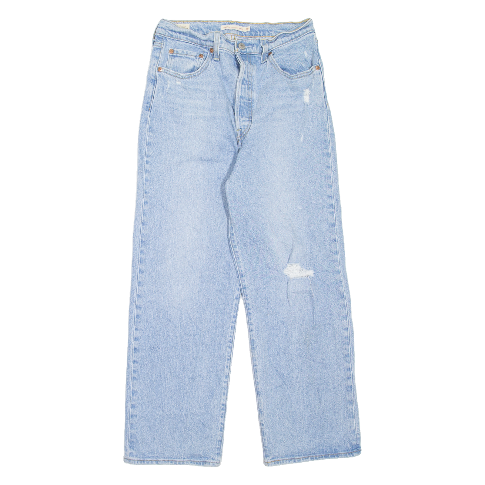 LEVI'S Ribcage BIG E Womens Jeans Blue Relaxed Straight W29 L27 Refurbished - N/A refurbished available on Cerqular