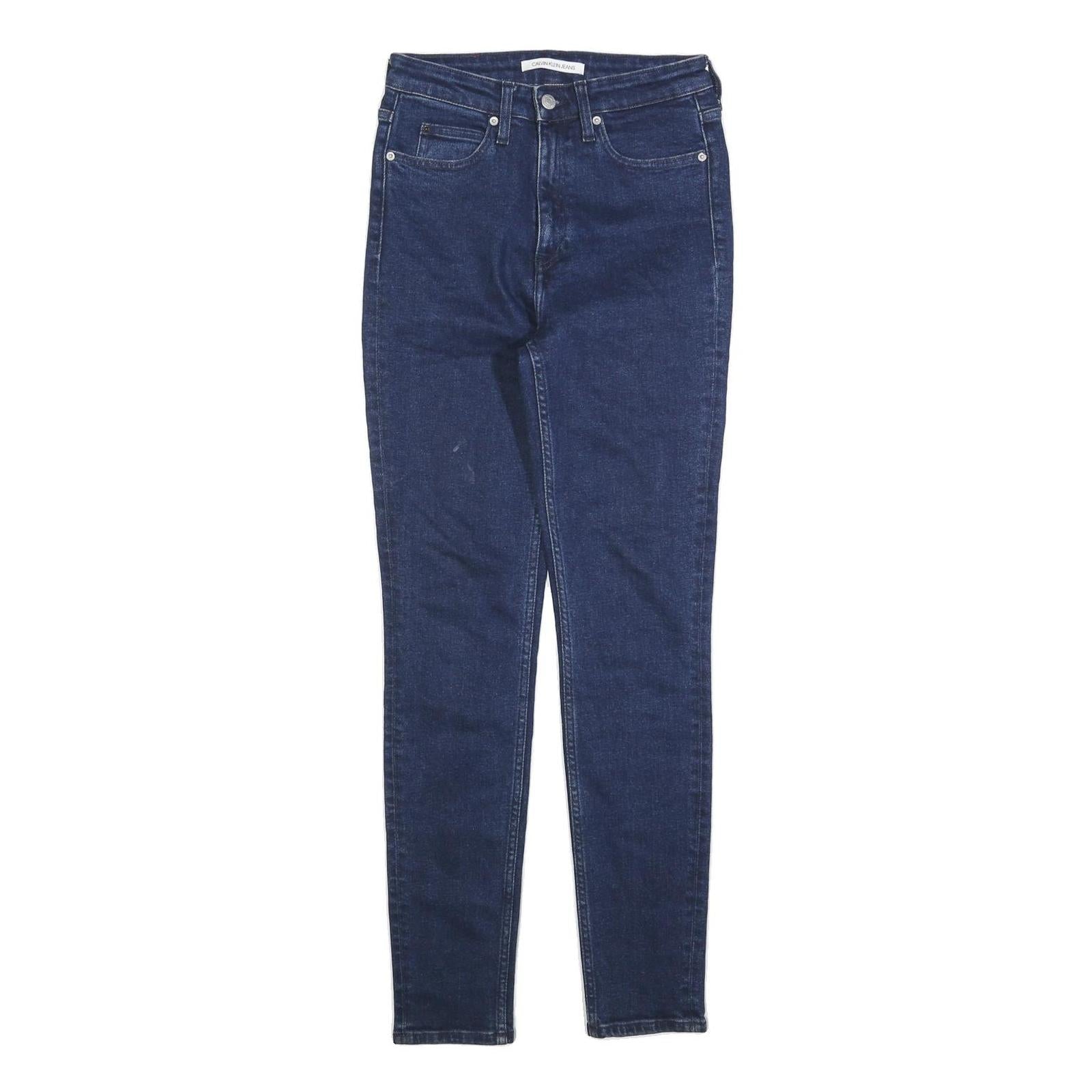 CALVIN KLEIN JEANS Womens Slim Blue Denim Skinny Cotton W28 L32 Zip Pockets Refurbished - N/A refurbished available on Cerqular