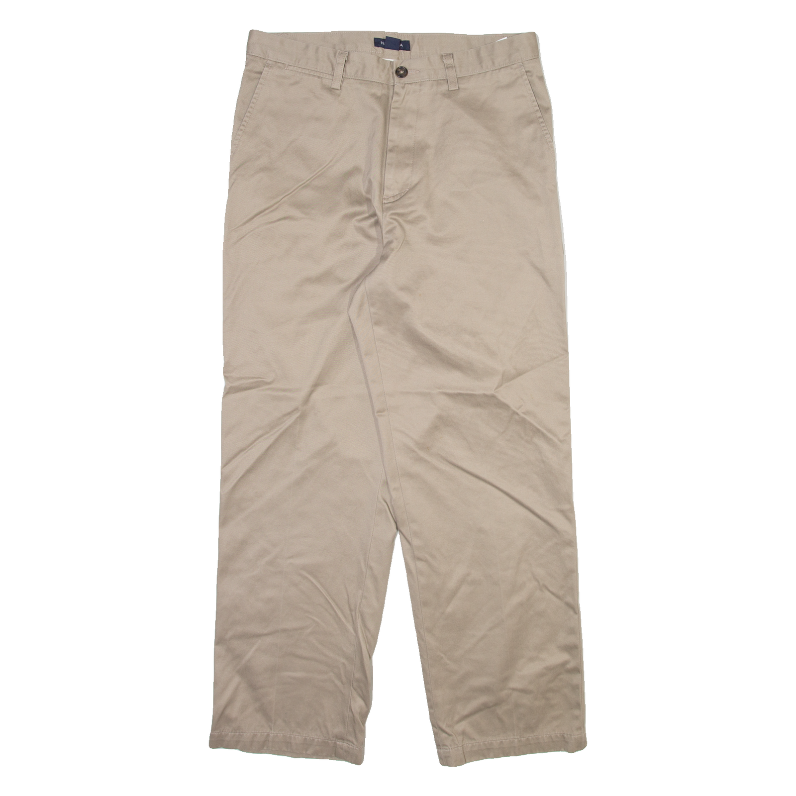 NAUTICA Mens Trousers Beige Regular Straight W33 L30 Refurbished - N/A refurbished available on Cerqular