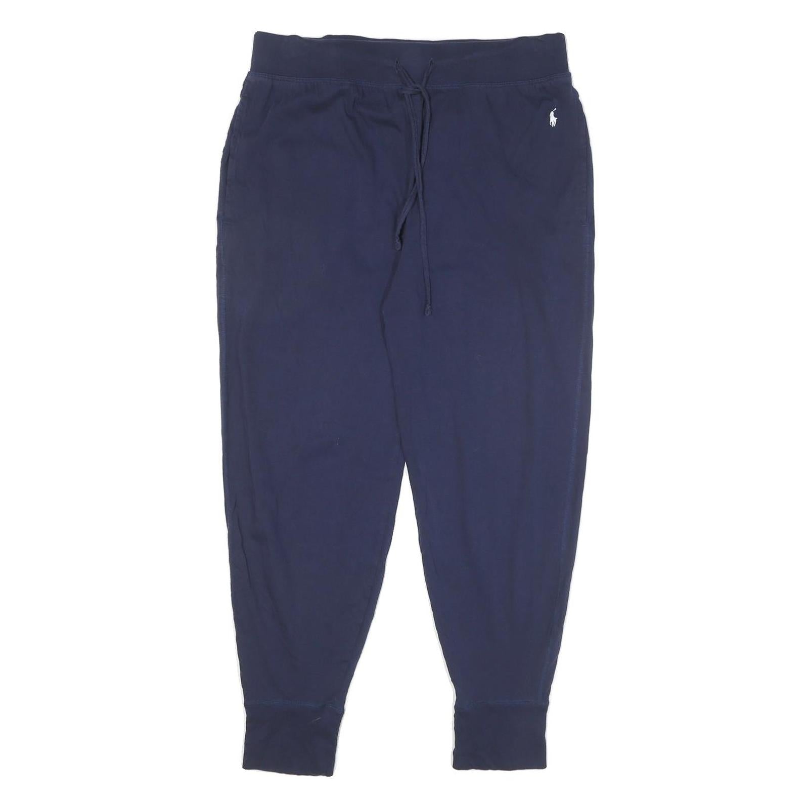 POLO RALPH LAUREN Womens Joggers Blue L W30 L25 Cotton Blend Slim Tapered Casual Refurbished - N/A refurbished available on Cerqular