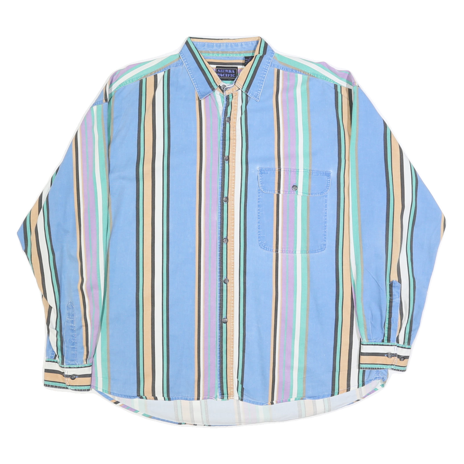 Buy SIERRA PACIFIC Mens Blue & Beige Striped Shirt XL Cotton Long Sleeve Casual Refurbished - $20.79 SIERRA PACIFIC Mens Blue & Beige Striped Shirt XL Cotton Long Sleeve Casual Refurbished - N/A refurbished available on Cerqular