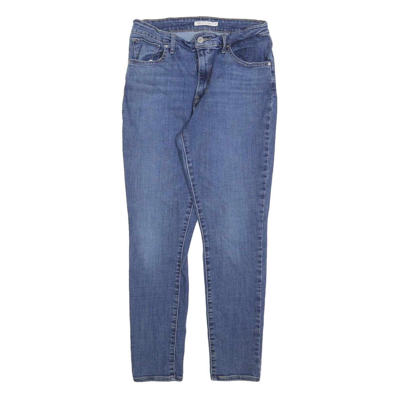 LEVI'S 721 Womens Jeans Blue Slim Skinny Denim Medium W31 L28 Stretch Cotton Refurbished - N/A refurbished available on Cerqular