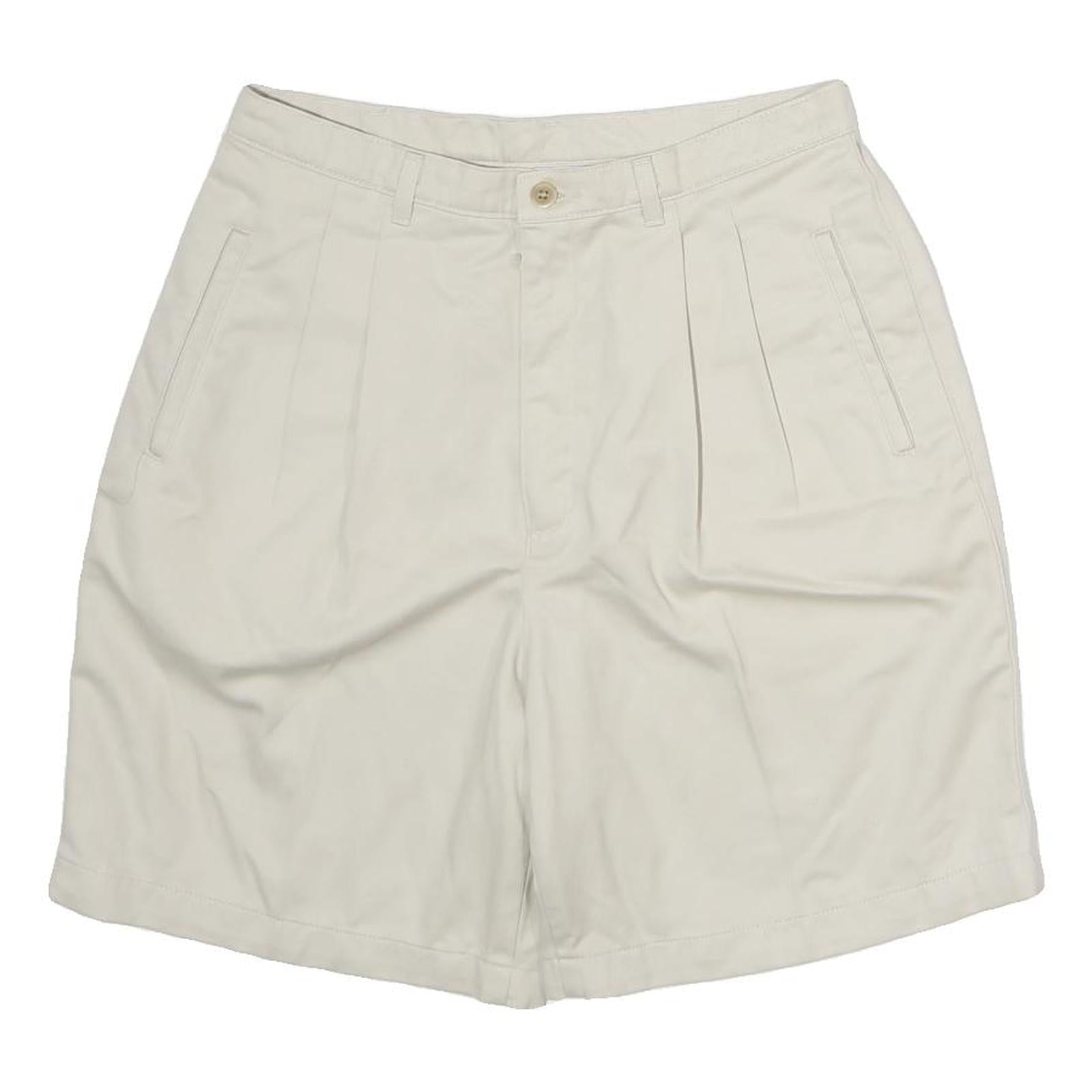 SAVANE Womens Shorts Beige Casual Plain M W30 Classic Cotton Summer Refurbished - N/A refurbished available on Cerqular