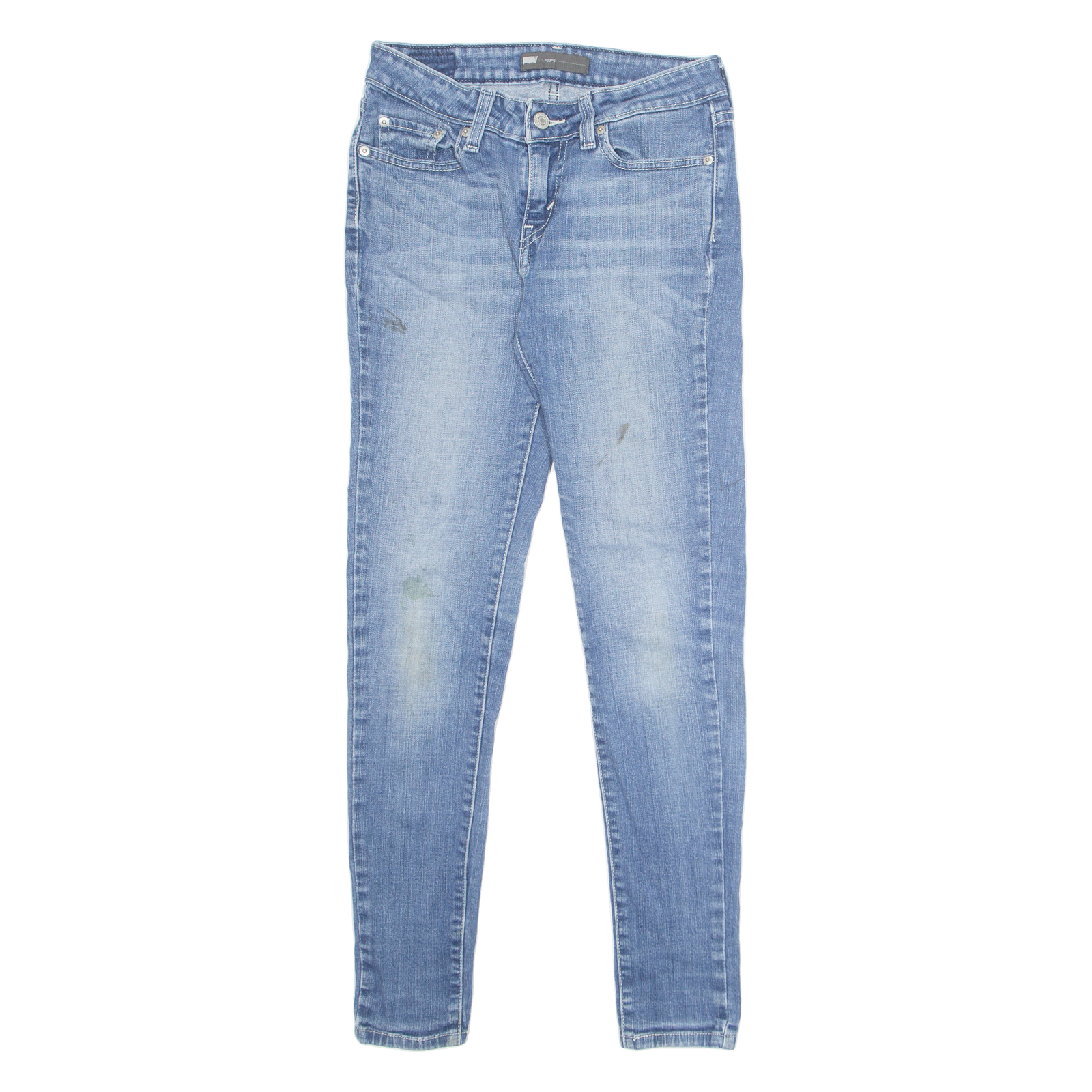 LEVI'S Womens Jeans Blue Regular Skinny Stone Wash W28 L29 Refurbished - N/A refurbished available on Cerqular