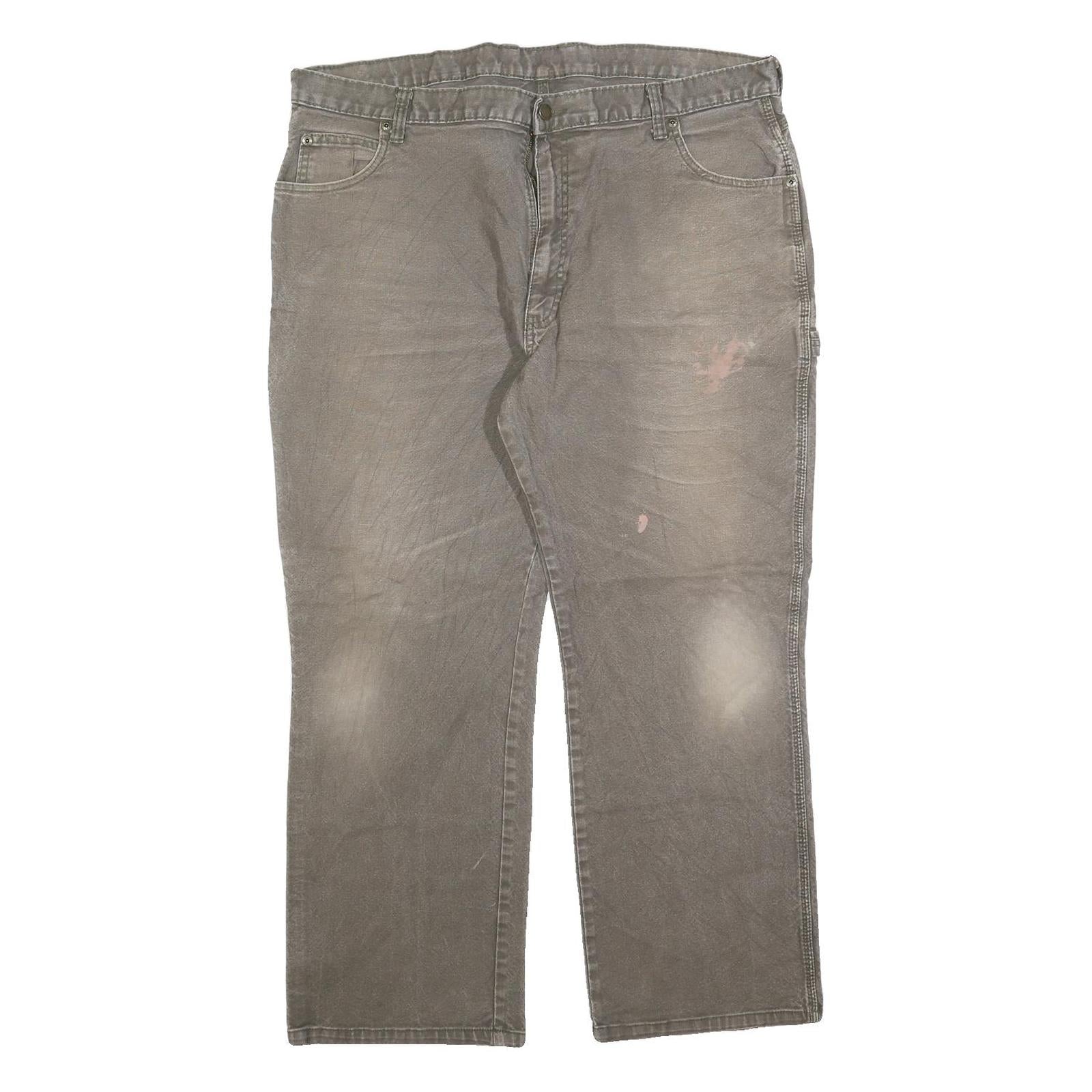 DICKIES Mens Regular Fit Straight Leg Denim Brown W40 L30 Workwear Zip Pocket Refurbished - N/A refurbished available on Cerqular