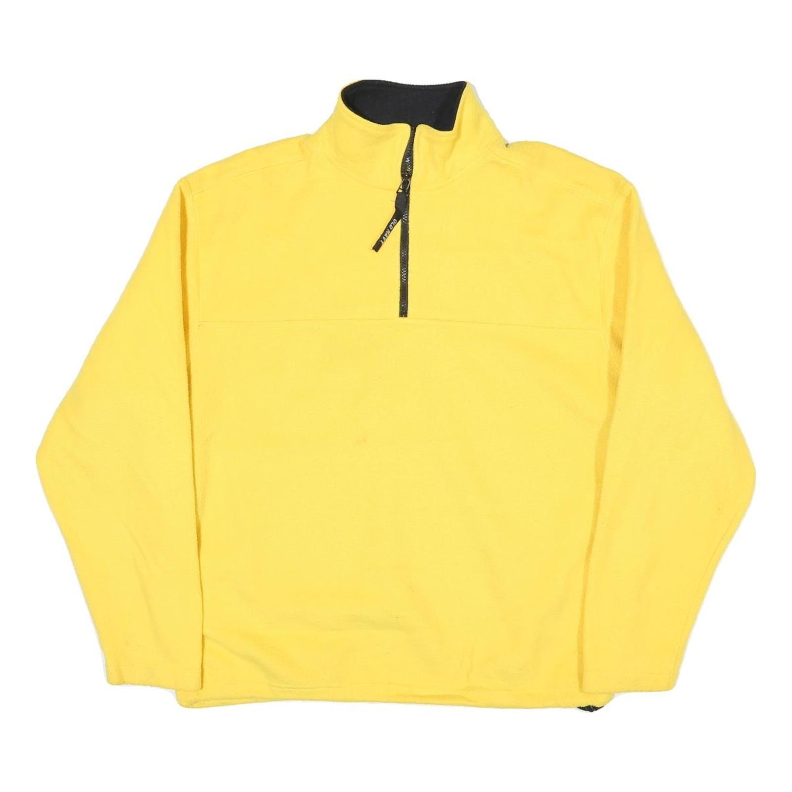 OLD NAVY Mens Yellow Pullover Plain 1/4 Zip Regular Fit L Polyester Blend Jumper Refurbished - N/A refurbished available on Cerqular
