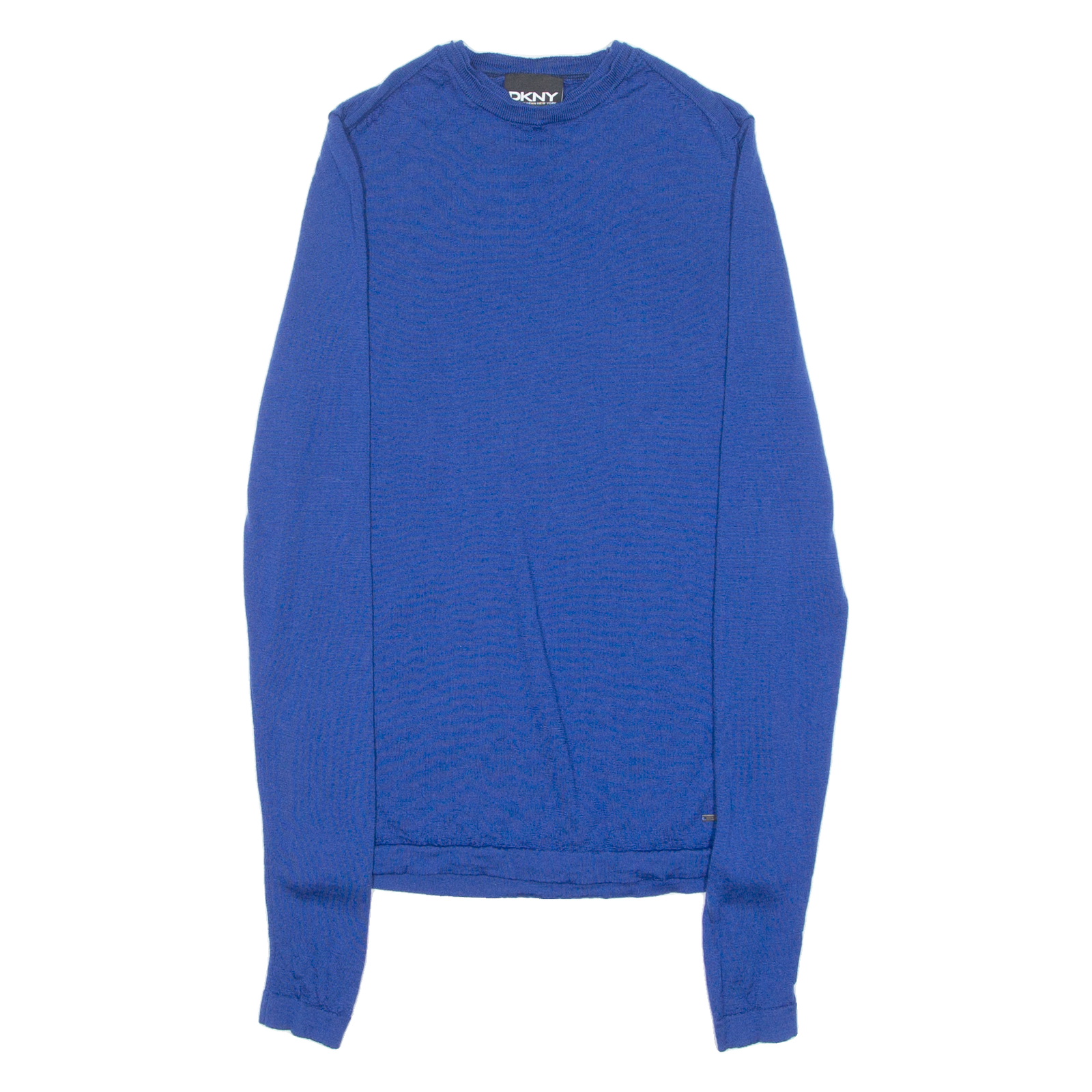 DKNY Lightweight Womens Jumper Blue Tight Knit Wool S Refurbished - N/A refurbished available on Cerqular