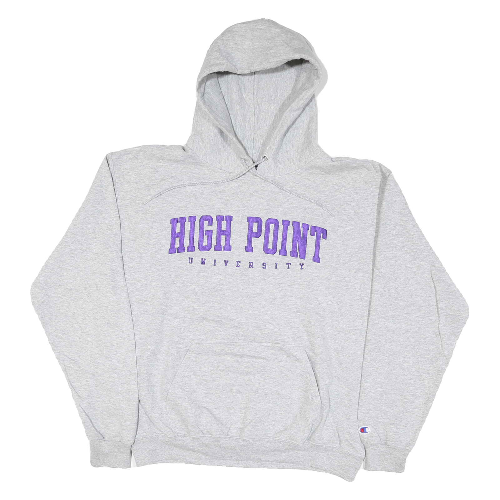 CHAMPION Mens Grey High Point University Hoodie L Cotton Blend Pullover Refurbished - N/A refurbished available on Cerqular