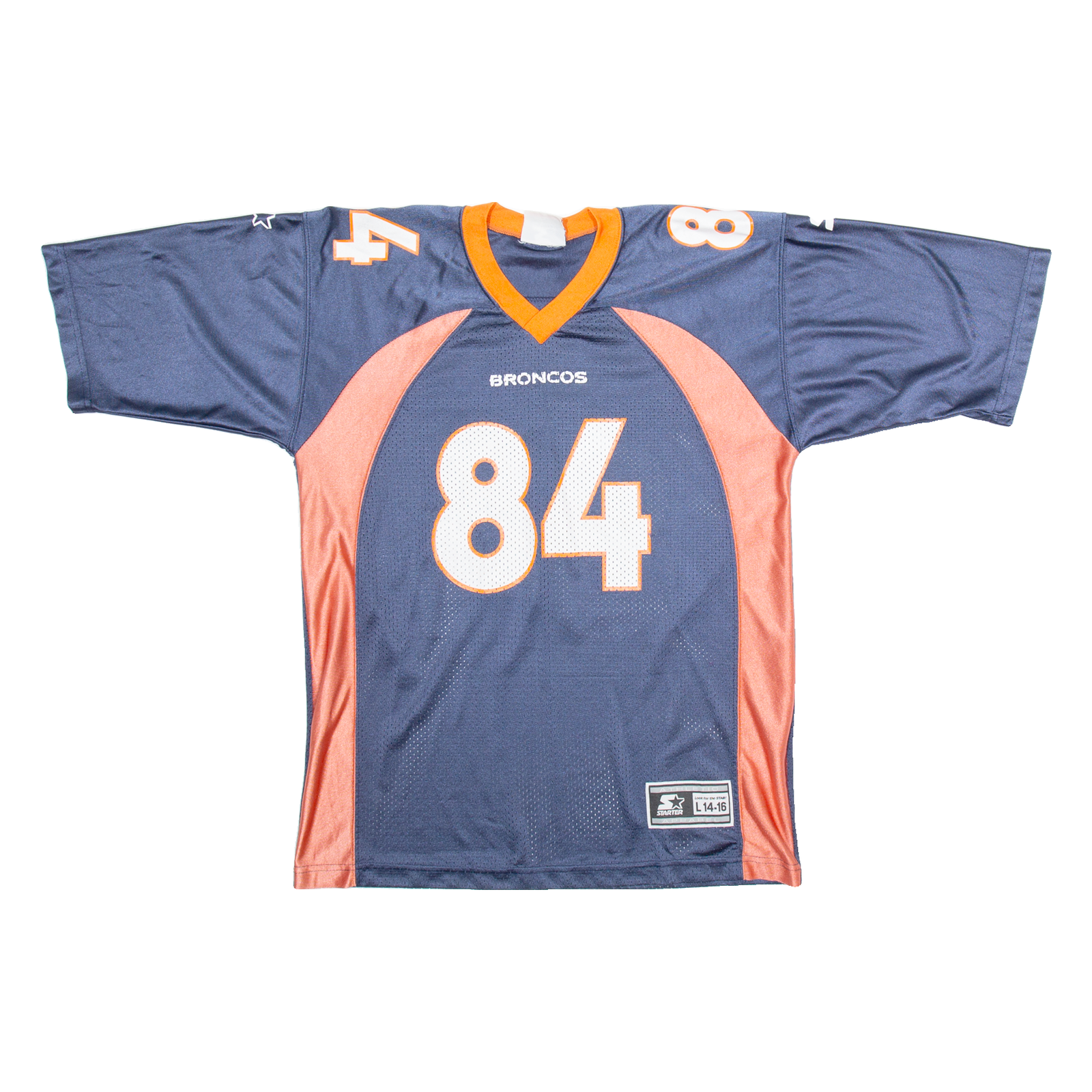 STARTER Broncos Mens Football Shirt Jersey Blue USA V-Neck Nylon L Refurbished - N/A refurbished available on Cerqular