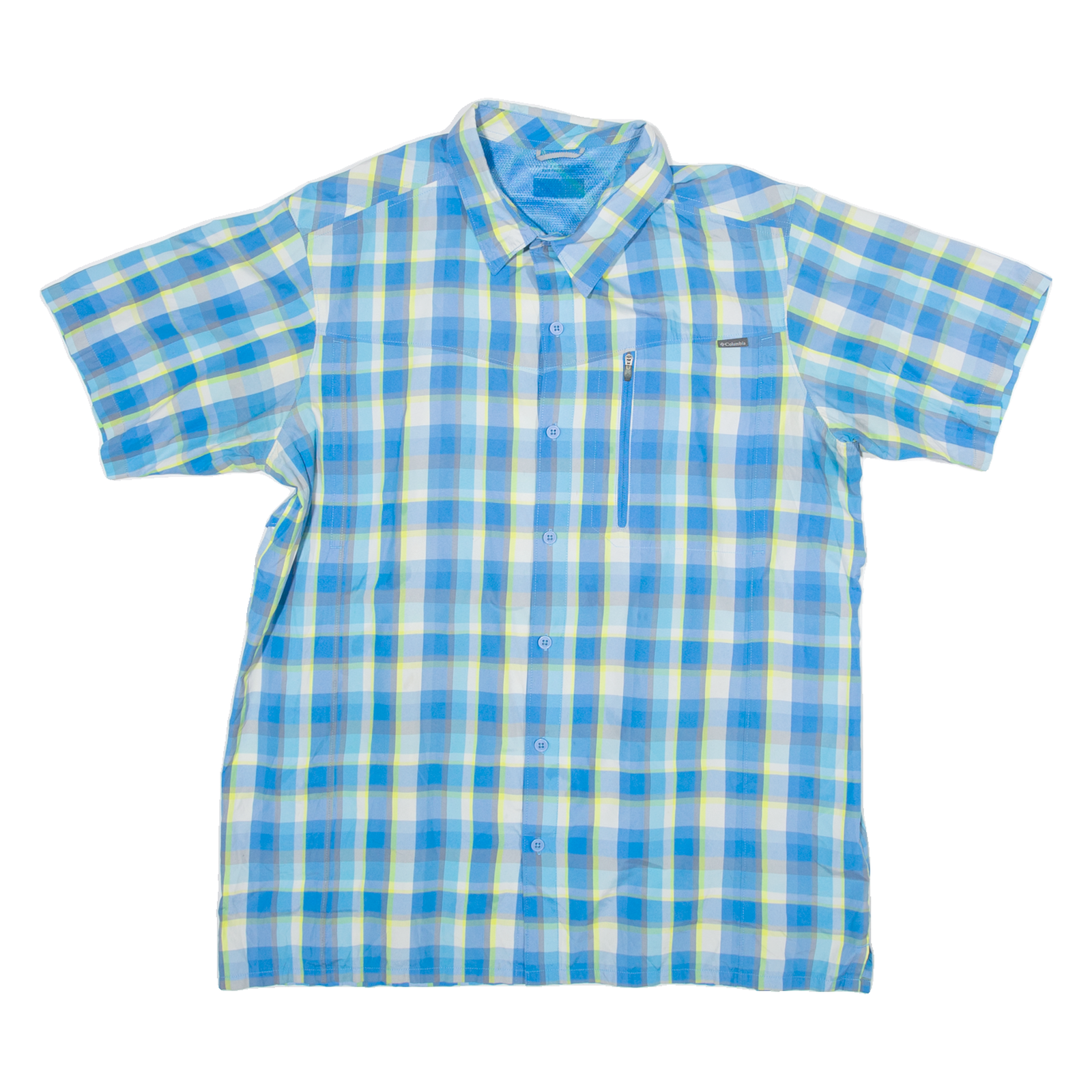 COLUMBIA Mens Shirt Blue Check L Refurbished - N/A refurbished available on Cerqular