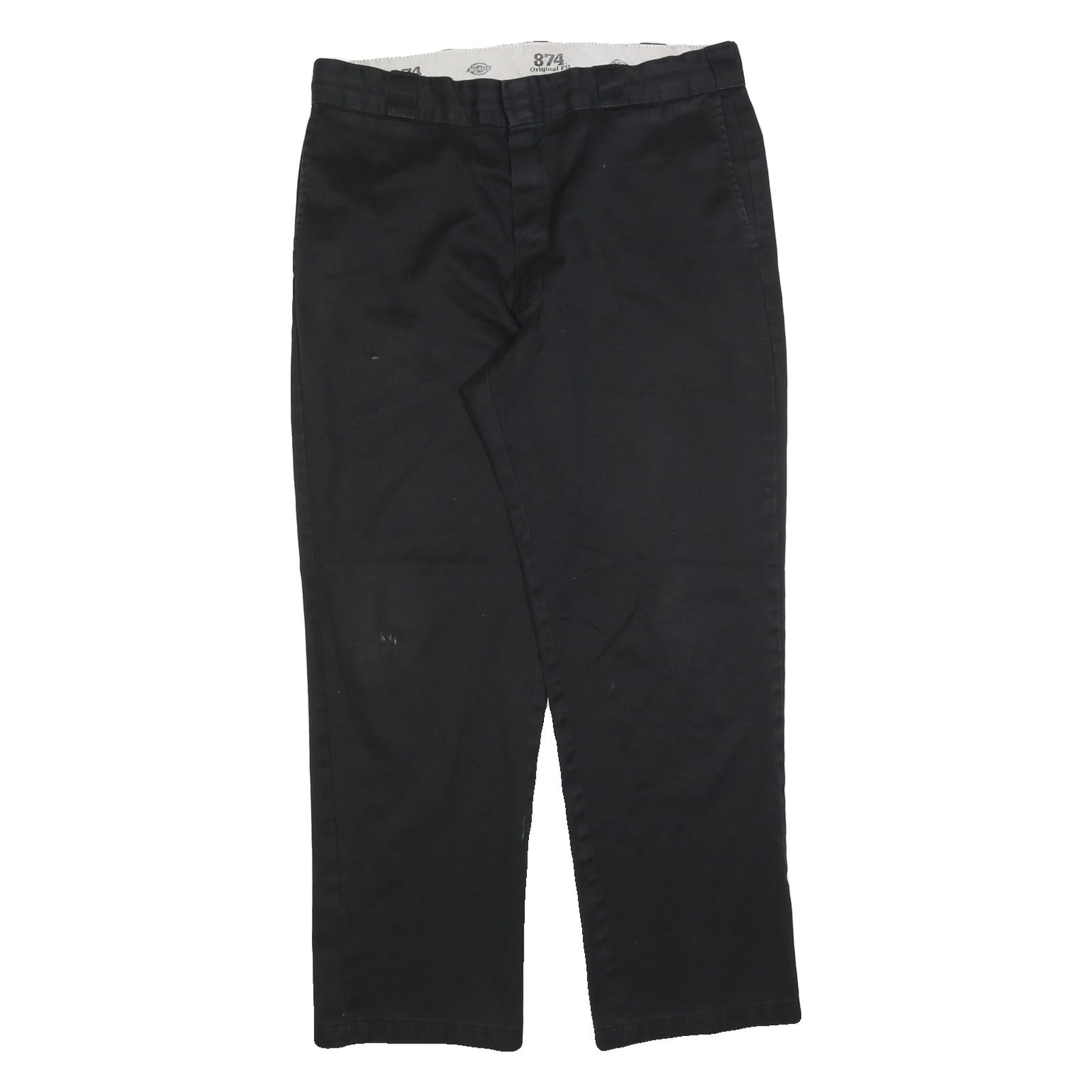 DICKIES Mens Regular Black Cotton Blend Trousers W36 L32 Classic Zip Pocket Refurbished - N/A refurbished available on Cerqular