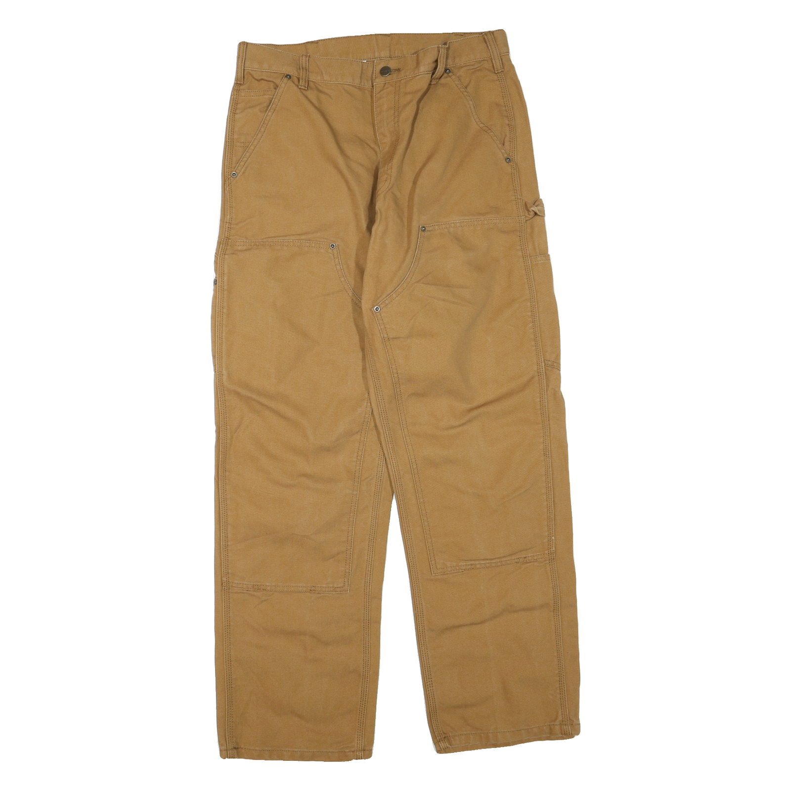 CARHARTT Mens Regular Workwear Beige Polyester Blend Trousers W33 L30 Durable Refurbished - N/A refurbished available on Cerqular