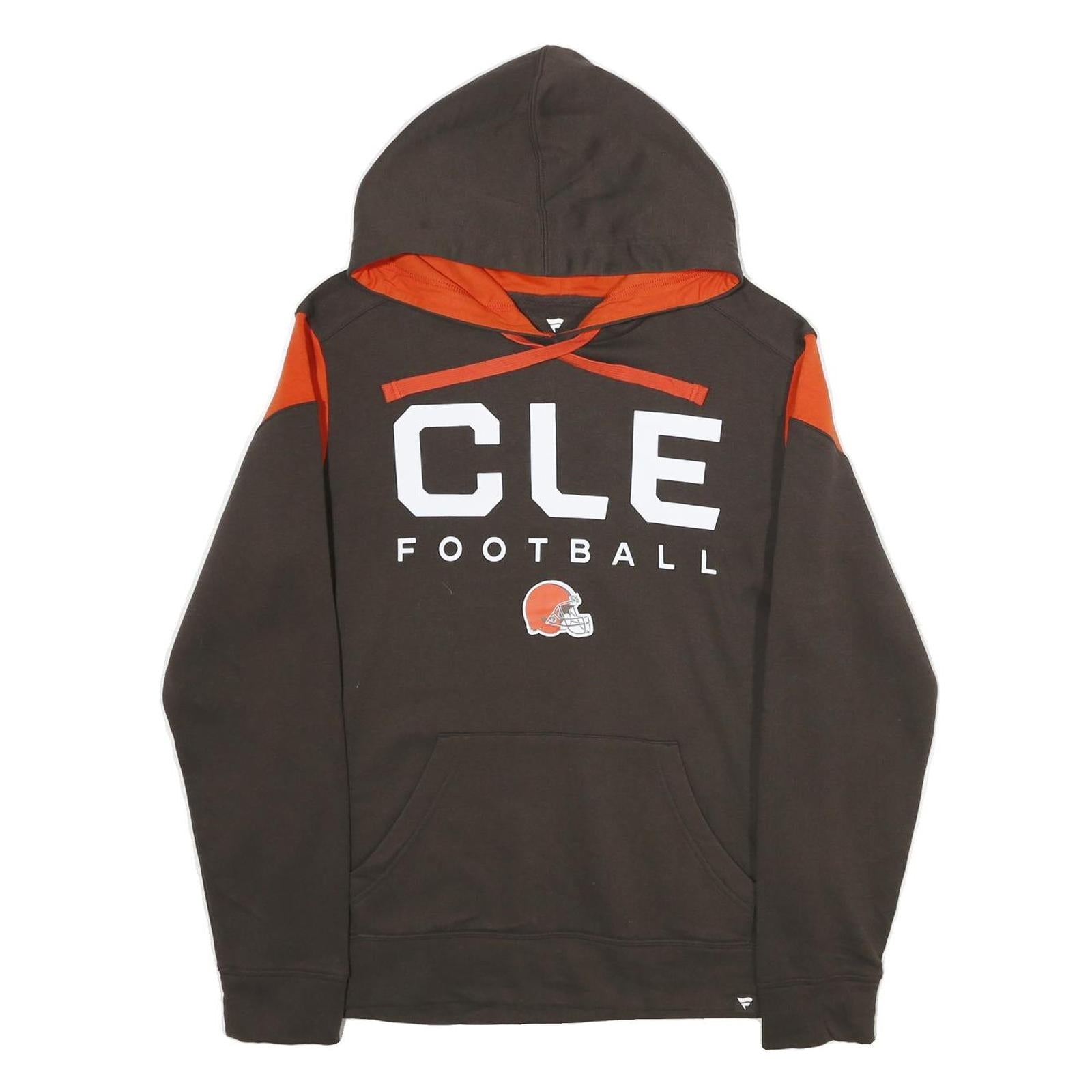 FANATICS Mens Brown & Orange CLE Football Pullover Hoodie M Cotton Refurbished - N/A refurbished available on Cerqular