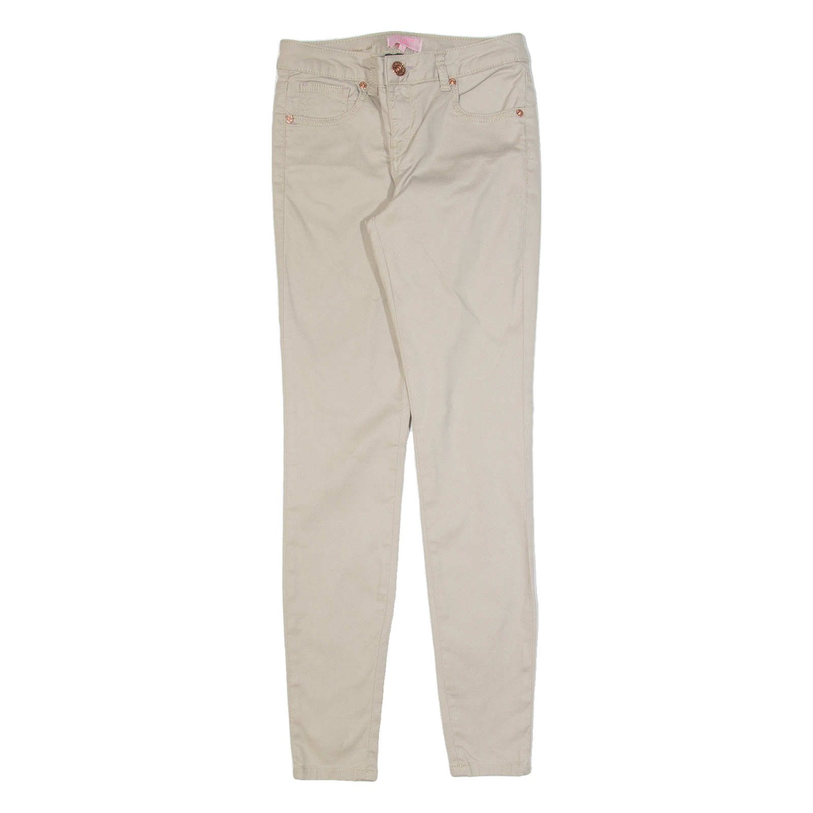 TED BAKER Womens Trousers Beige Slim Skinny W26 L29 Refurbished - N/A refurbished available on Cerqular