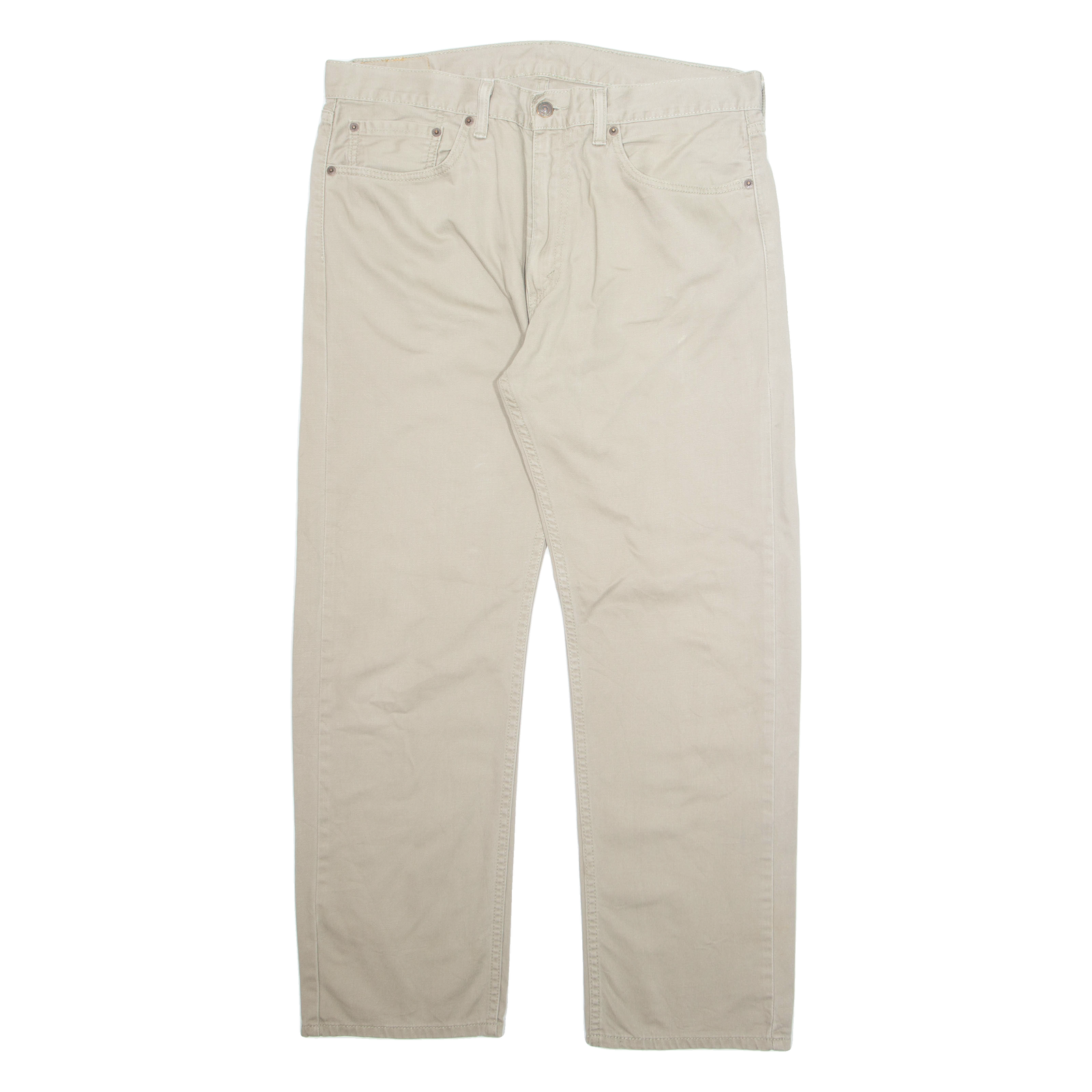 LEVI'S 505 Mens Trousers Beige Regular Straight W36 L30 Refurbished - N/A refurbished available on Cerqular