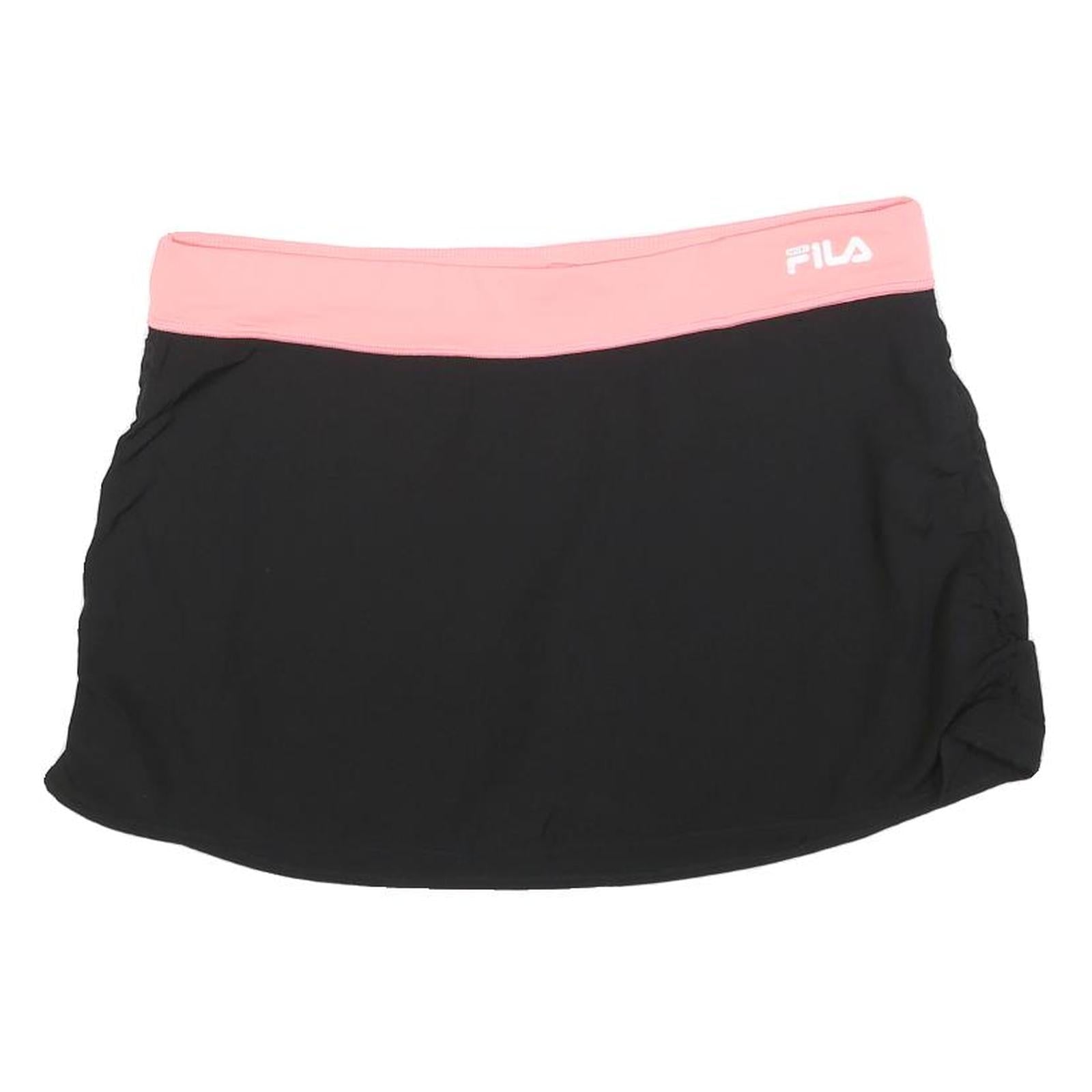 FILA Womens Black & Pink Tennis Mini Skort Polyester Jersey Size L Drawstring Refurbished - N/A refurbished available on Cerqular
