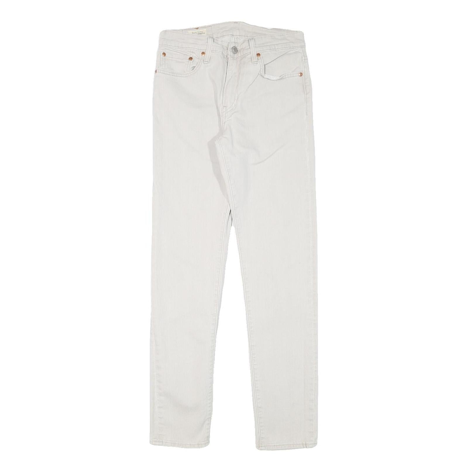 LEVI'S Mens Slim White Jeans Denim W27 L30 Cotton Blend Zip Fastening Refurbished - N/A refurbished available on Cerqular
