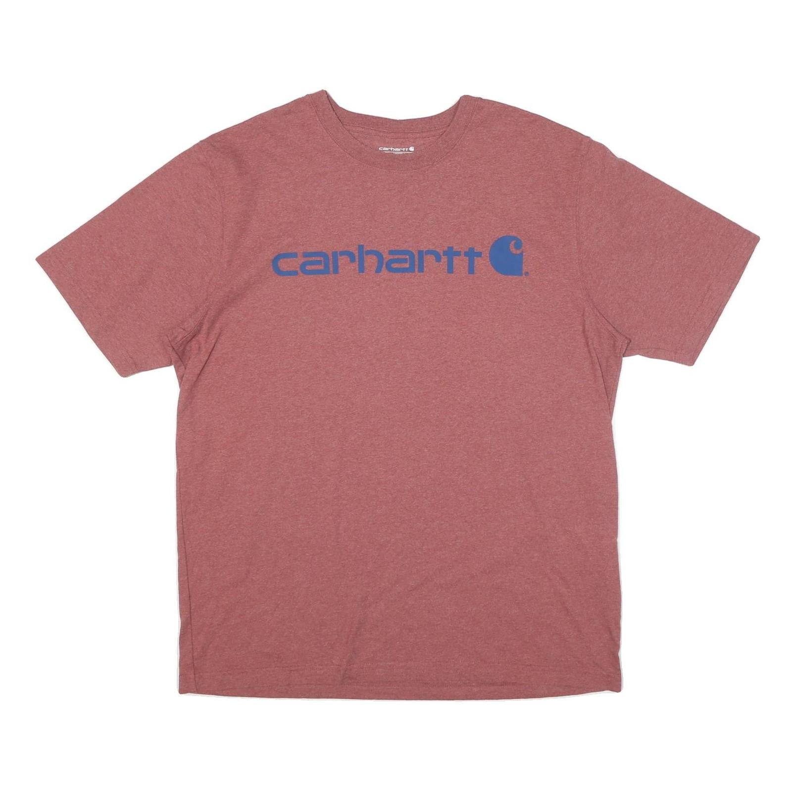 CARHARTT Mens Rust & Blue Logo Graphic T-Shirt XL Short Sleeve Crew Neck Refurbished - N/A refurbished available on Cerqular