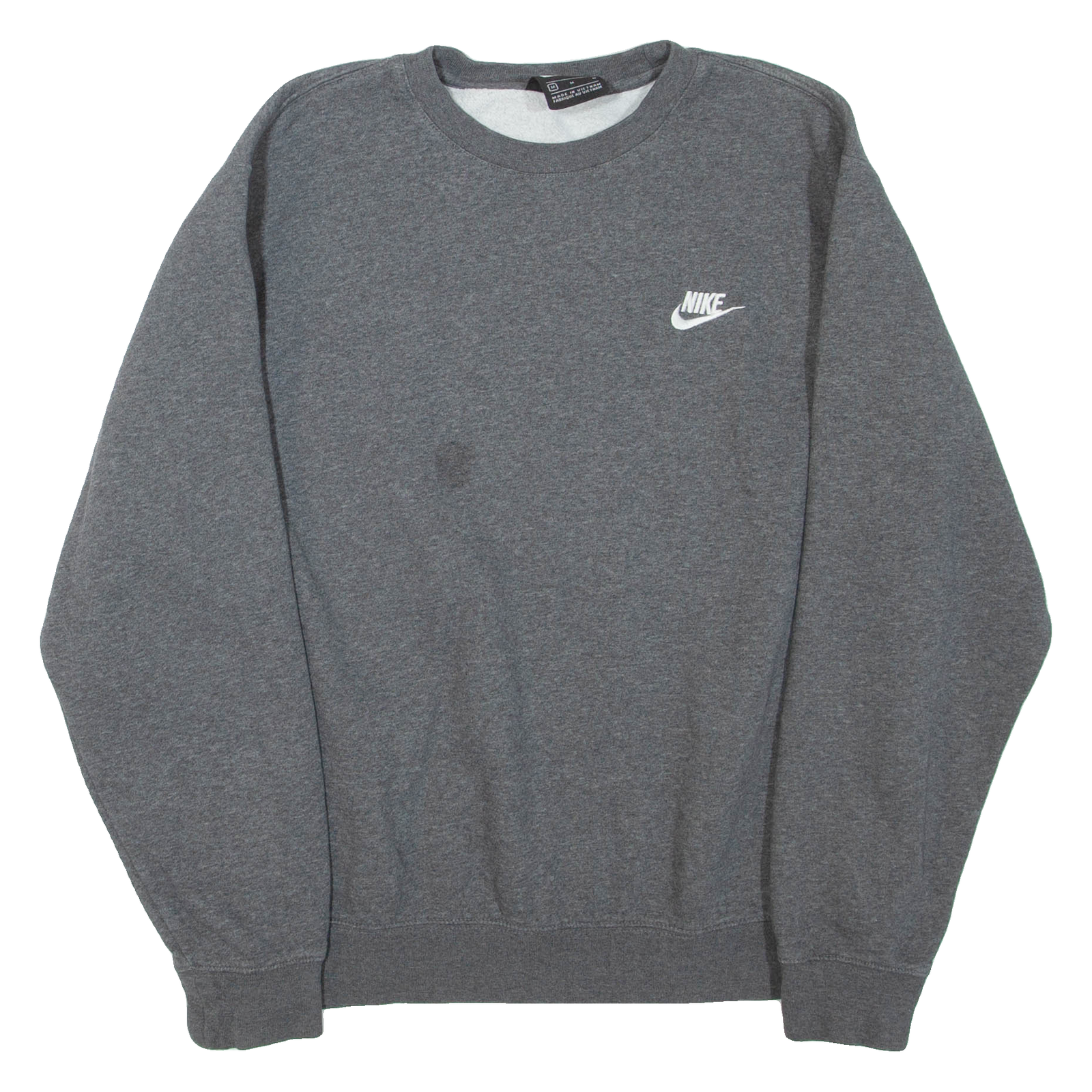 NIKE Mens Sweatshirt Grey Crew Neck M Refurbished - N/A refurbished available on Cerqular