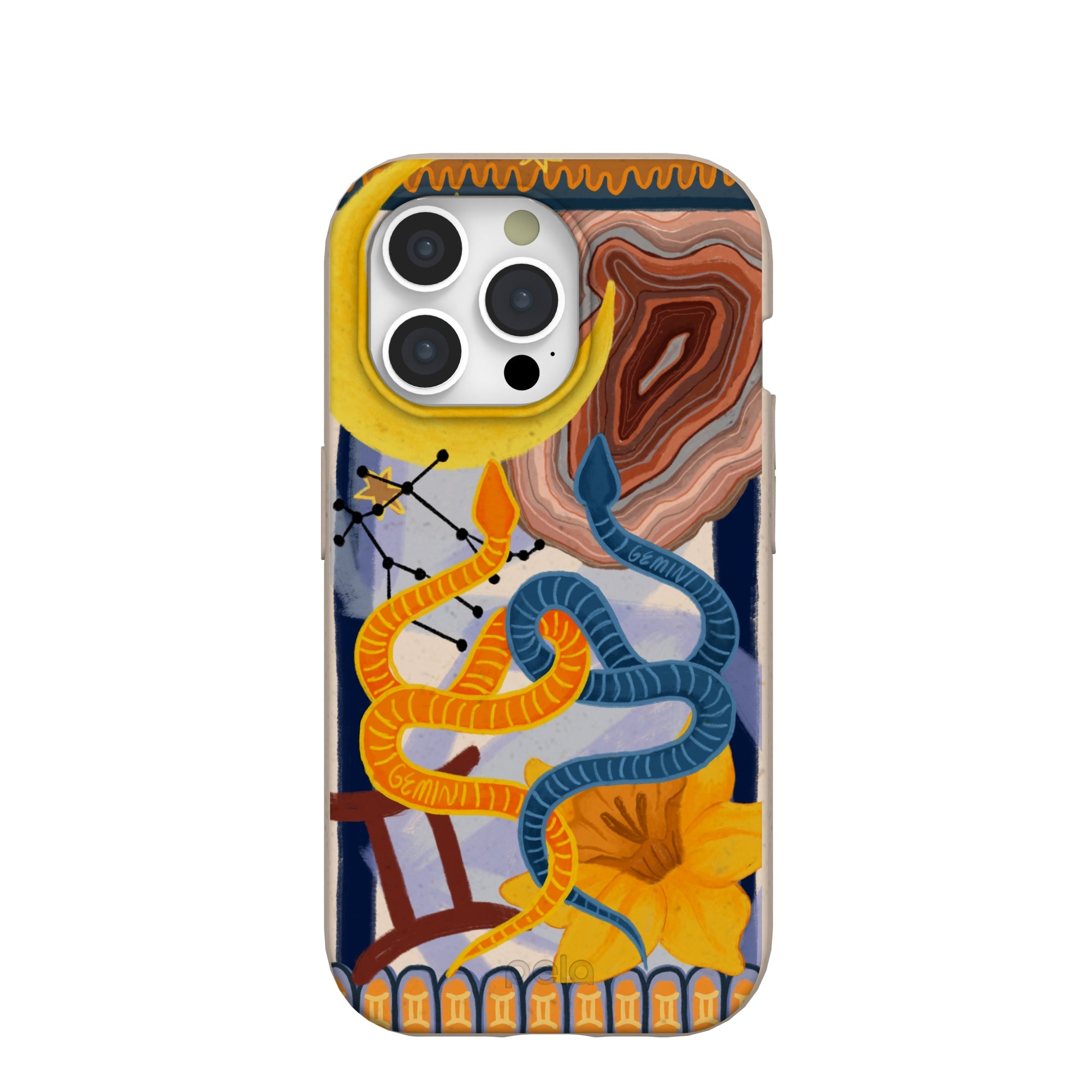 Seashell Gemini Twin iPhone 15 Pro Case Refurbished - Pela Case refurbished available on Cerqular