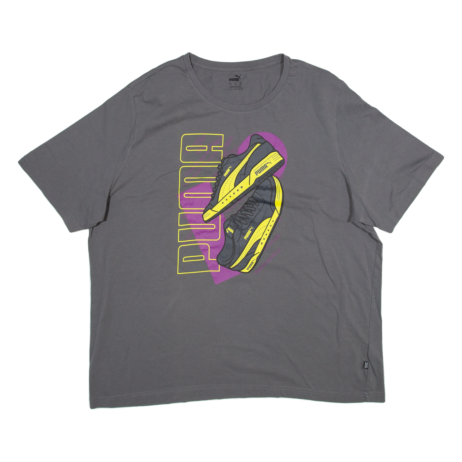 PUMA Womens T-Shirt Grey 2XL Refurbished - N/A refurbished available on Cerqular