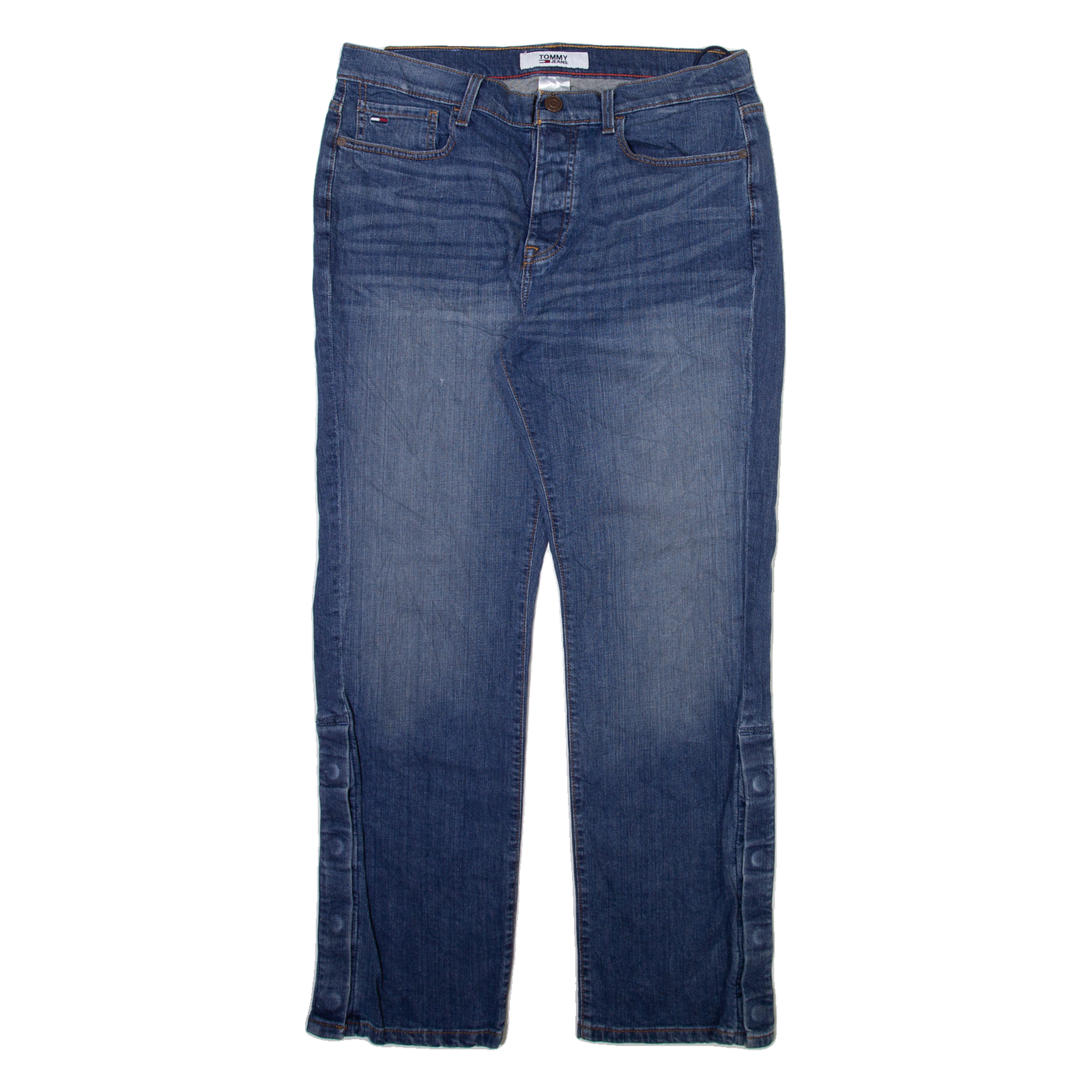 TOMMY HILFIGER Mens Jeans Blue Regular Straight Stone Wash W34 L31 Refurbished - N/A refurbished available on Cerqular