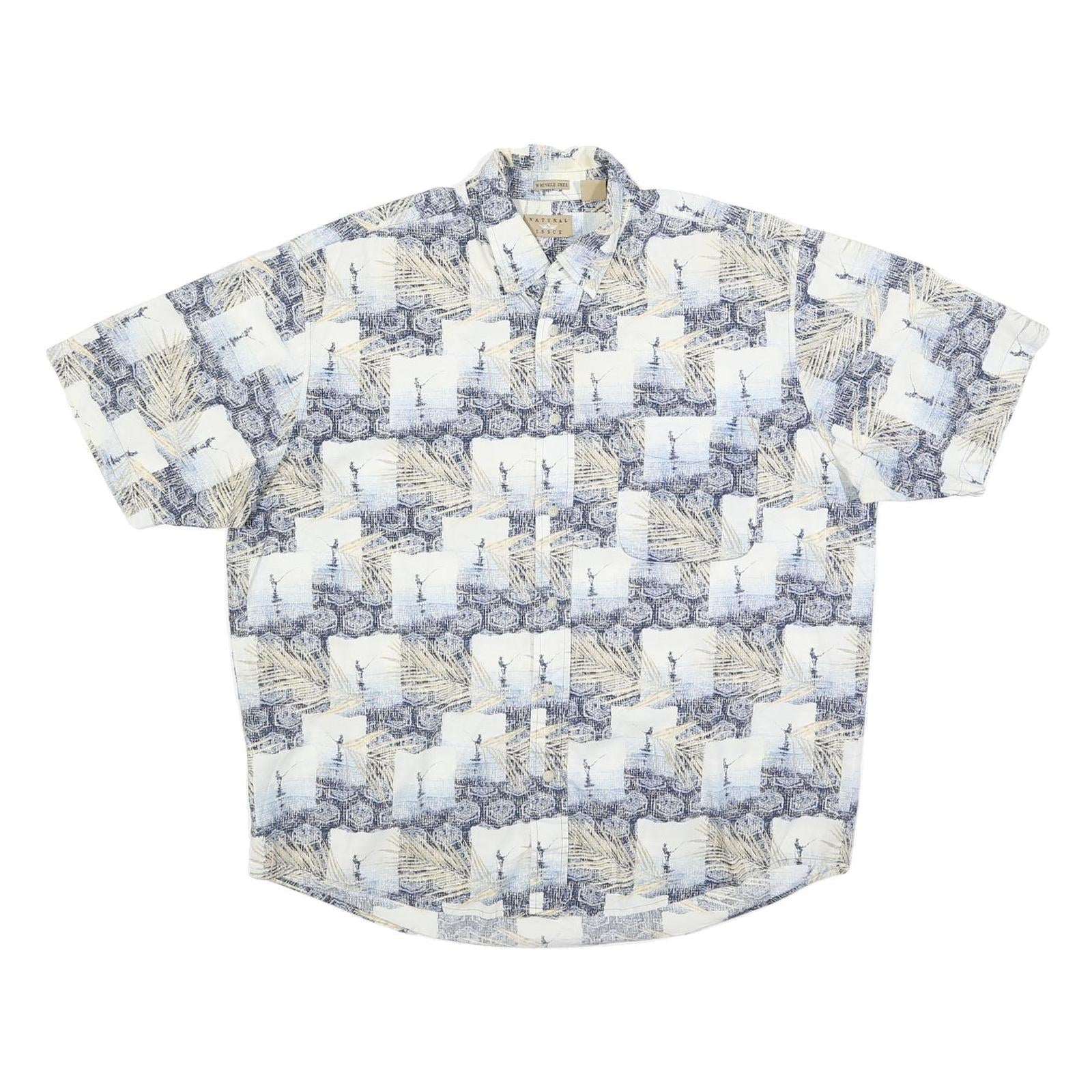 Buy NATURAL ISSUE Mens Blue & Cream Cotton Blend Short Sleeve Shirt L Casual Summer Refurbished - $19.49 NATURAL ISSUE Mens Blue & Cream Cotton Blend Short Sleeve Shirt L Casual Summer Refurbished - N/A refurbished available on Cerqular