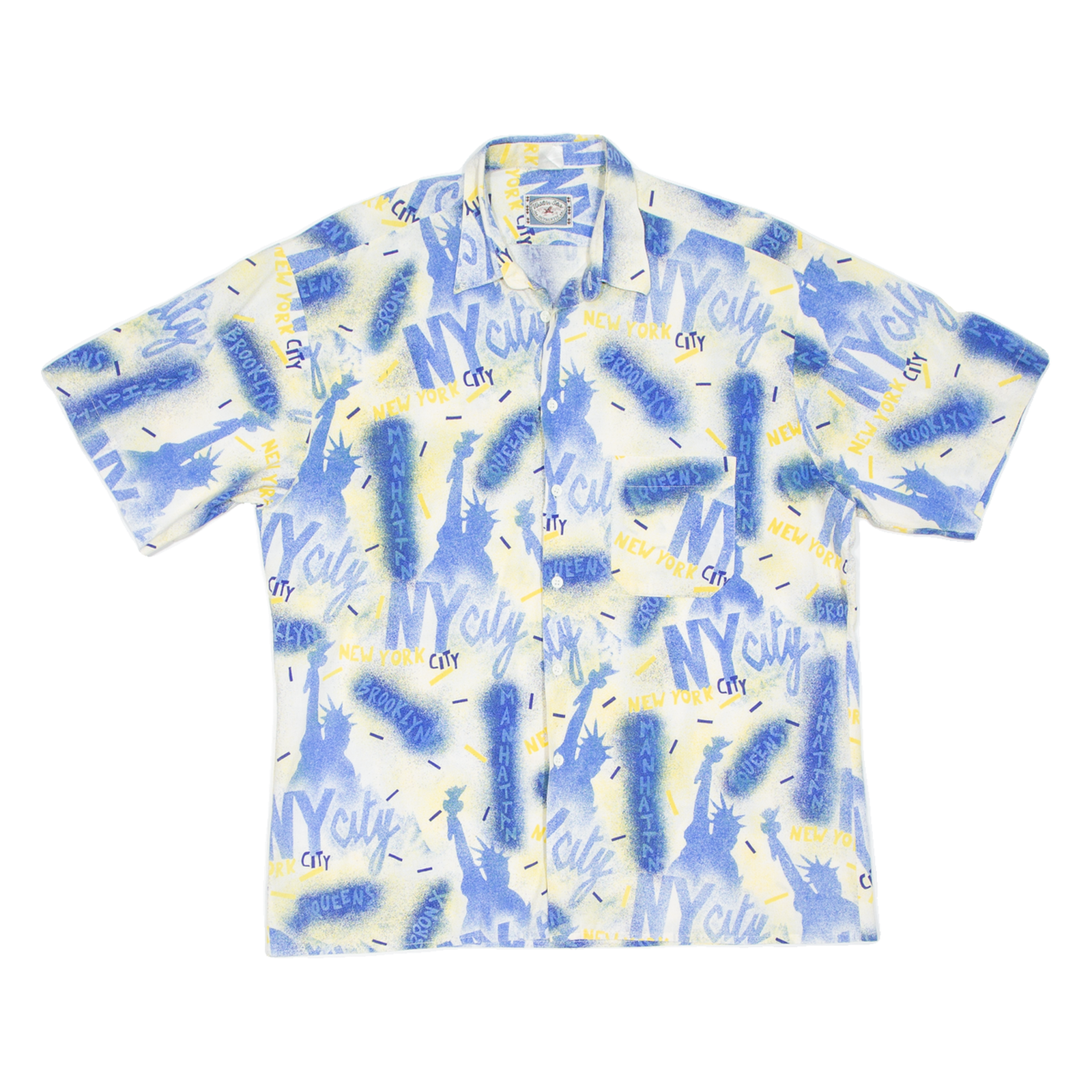 Buy Mens Shirt Blue Crazy Pattern L Refurbished - $18.19 Mens Shirt Blue Crazy Pattern L Refurbished - N/A refurbished available on Cerqular