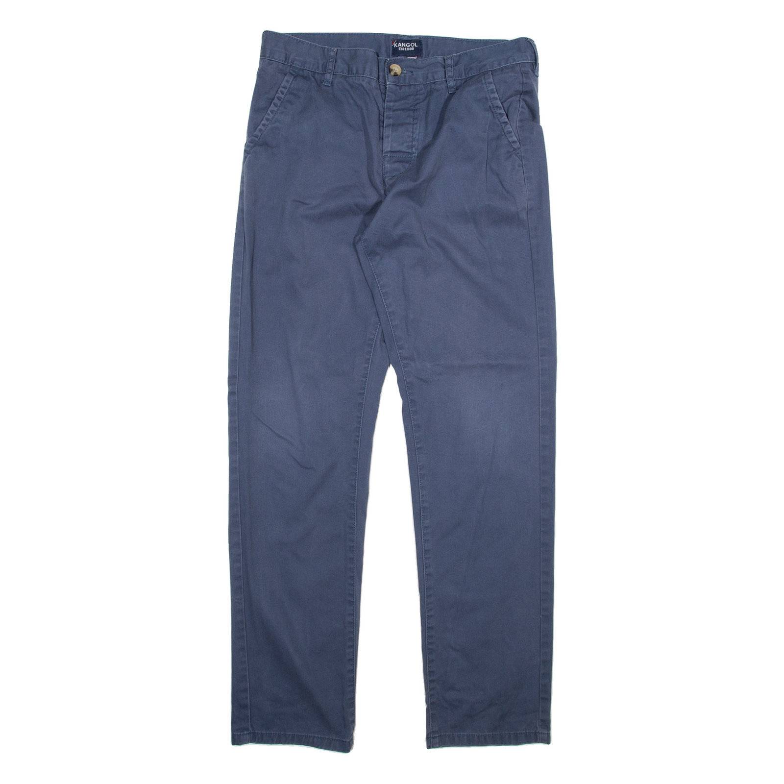 KANGOL Mens Trousers Blue Slim Straight W32 L31 Refurbished - N/A refurbished available on Cerqular