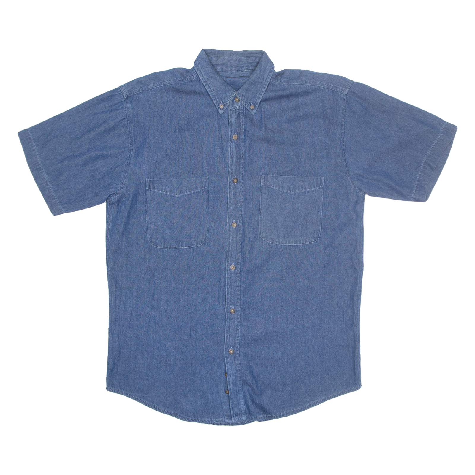 FADED GLORY Mens Denim Shirt Blue M Refurbished - N/A refurbished available on Cerqular