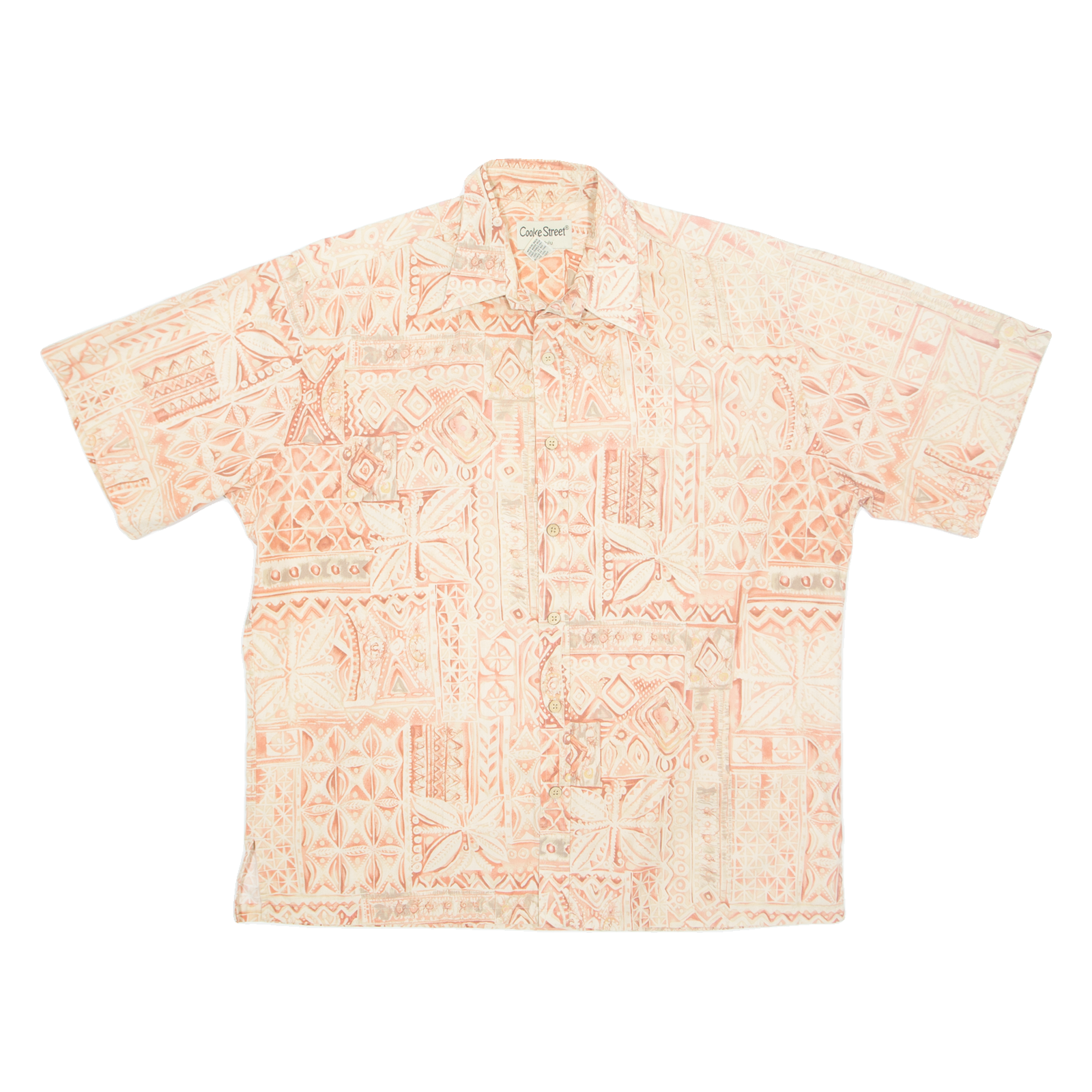 COOKE STREET Mens Hawaiian Shirt Pink Crazy Pattern L Refurbished - N/A refurbished available on Cerqular