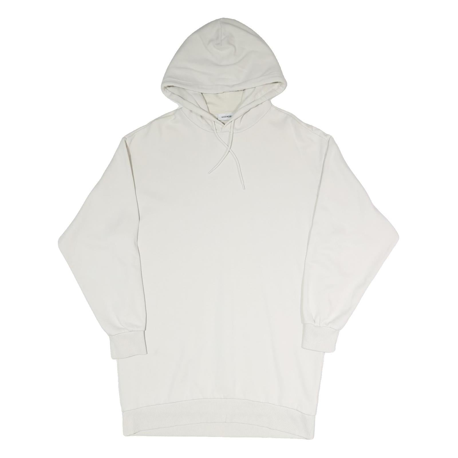 WEEKDAY Womens White Hoodie Dress Cotton Blend Sweatshirt XS Casual Streetwear Refurbished - N/A refurbished available on Cerqular
