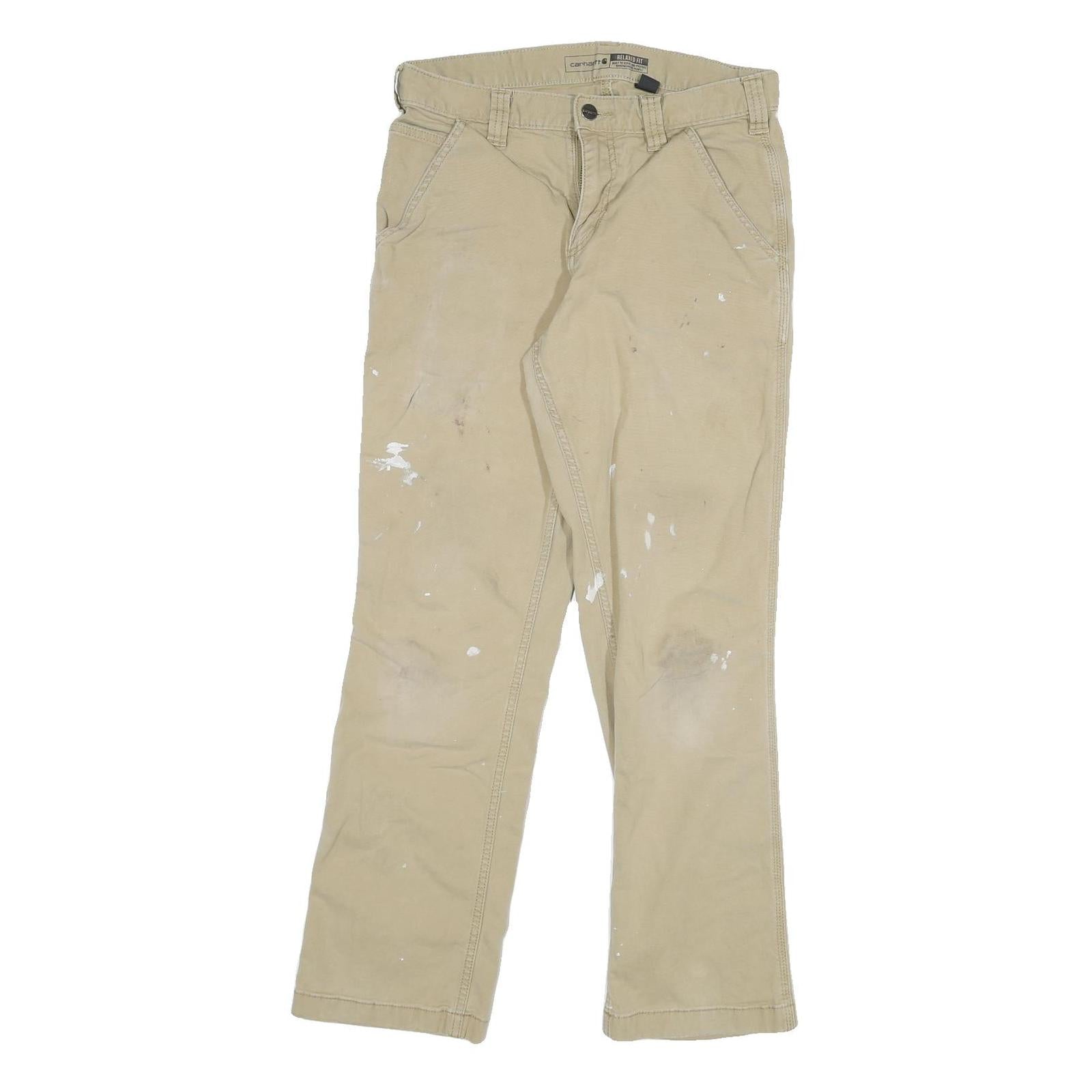 CARHARTT Mens Jeans Beige Relaxed Straight Denim W28 L28 Workwear Zip Closure Refurbished - N/A refurbished available on Cerqular