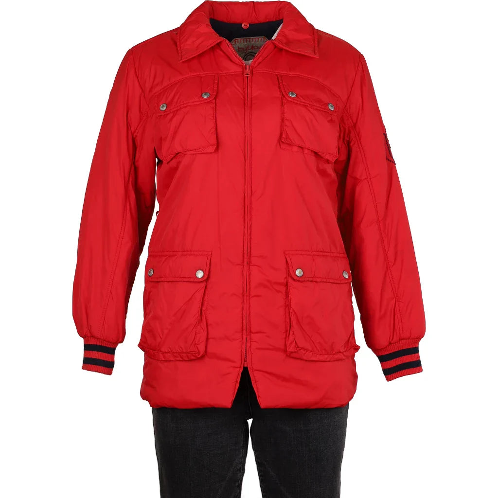 Age 11-12 Byblos Puffer - Large Red Nylon Refurbished - Thrifted (note: this is a term often used to describe second- refurbished available on Cerqular