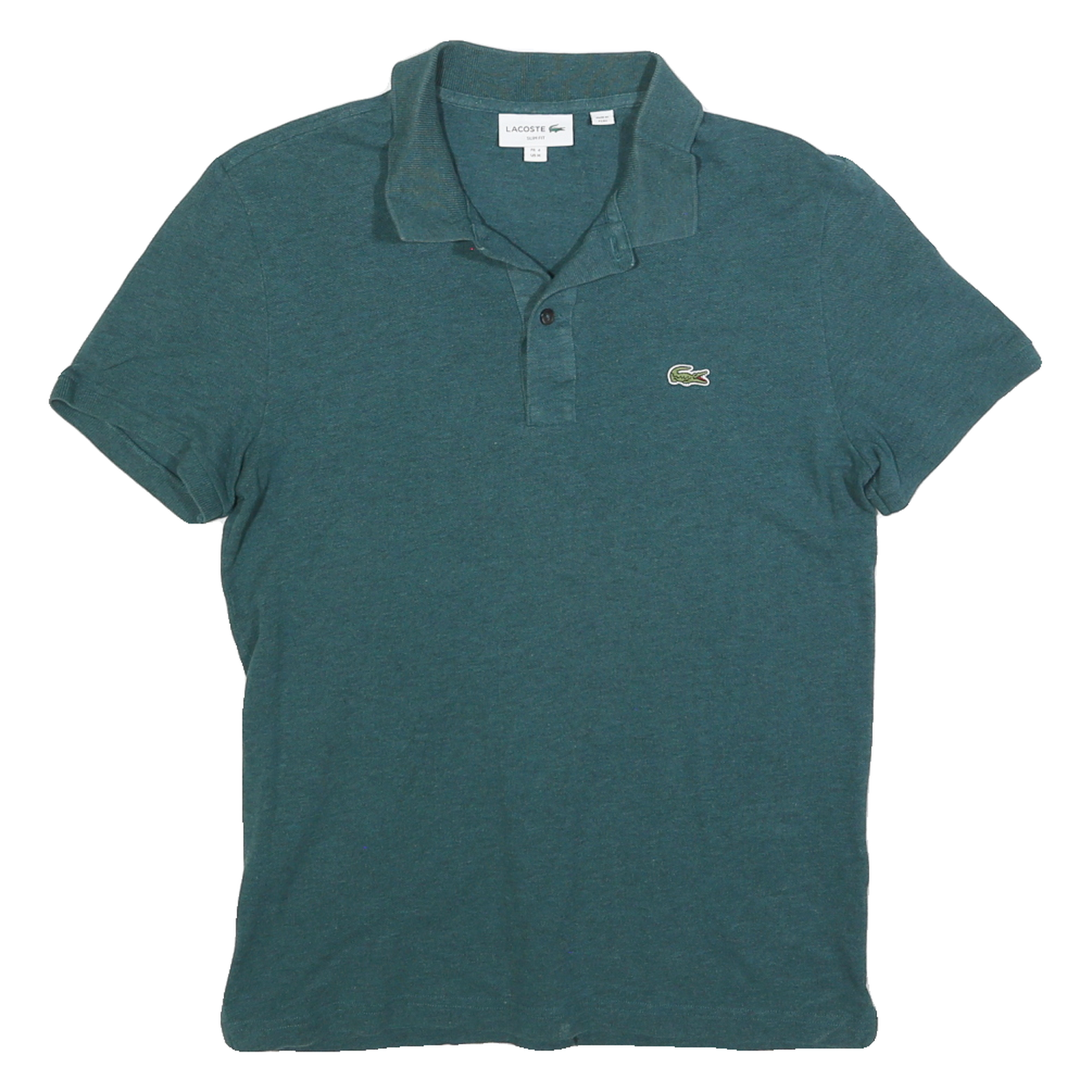 LACOSTE Mens Blue Short Sleeve Plain Polo Shirt M Slim Fit Classic Style Refurbished - N/A refurbished available on Cerqular