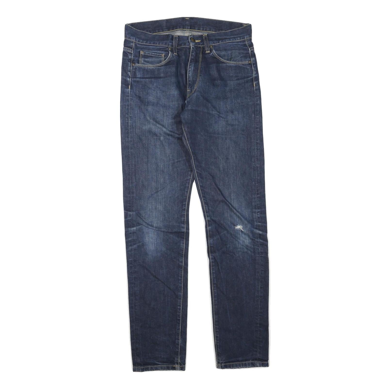 CARHARTT Mens Jeans Blue Regular Skinny Denim Medium W30 L32 Classic Zip Refurbished - N/A refurbished available on Cerqular