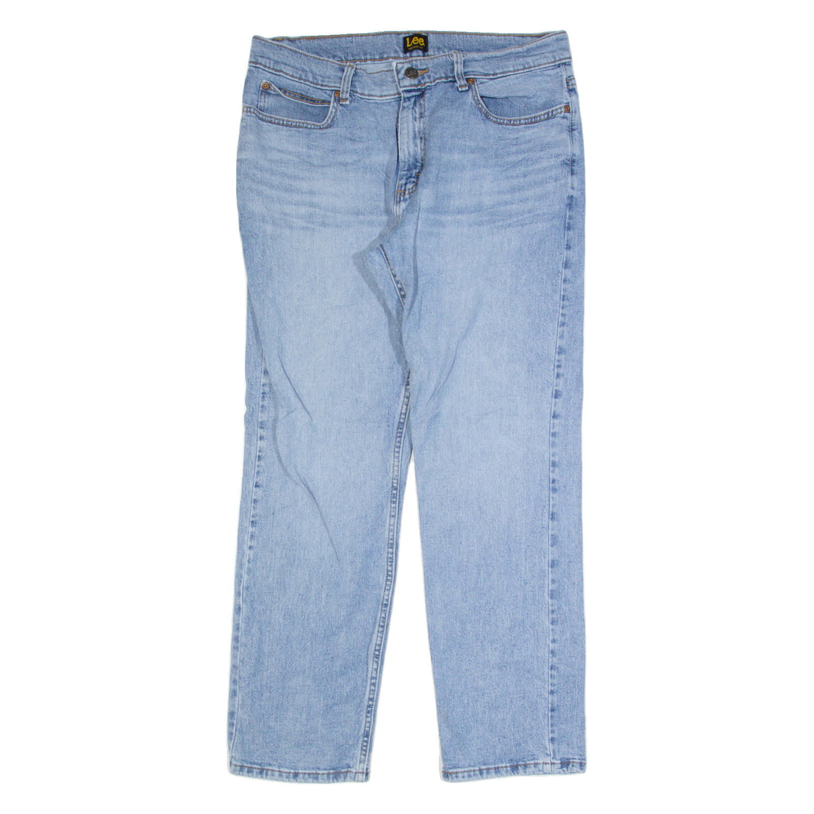 LEE Mens Jeans Blue Relaxed Straight Stone Wash W34 L30 Refurbished - N/A refurbished available on Cerqular