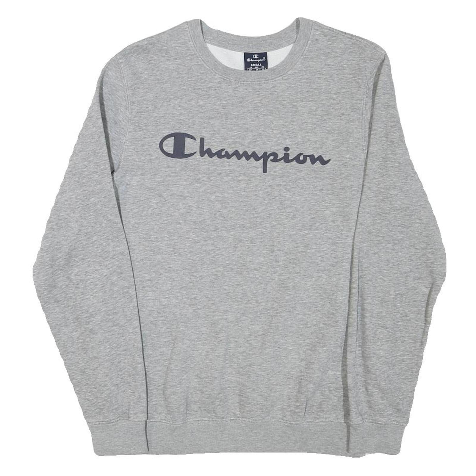 Buy CHAMPION Mens Grey Crew Neck S Cotton Blend Sweatshirt Logo Print Casual Refurbished - $33.79 CHAMPION Mens Grey Crew Neck S Cotton Blend Sweatshirt Logo Print Casual Refurbished - N/A refurbished available on Cerqular
