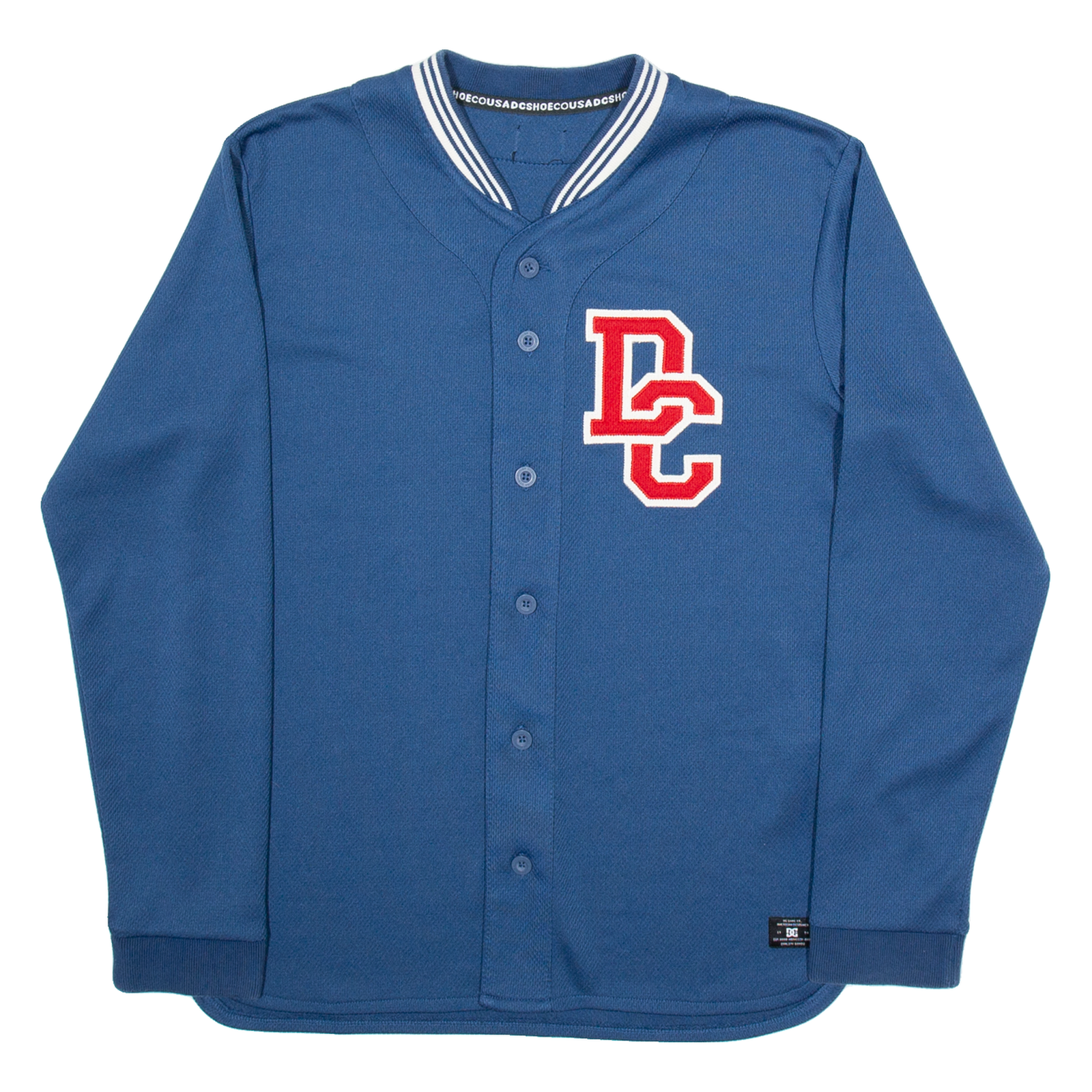DC SHOES Mens Jersey Blue Long Sleeve Button Neck S Refurbished - N/A refurbished available on Cerqular