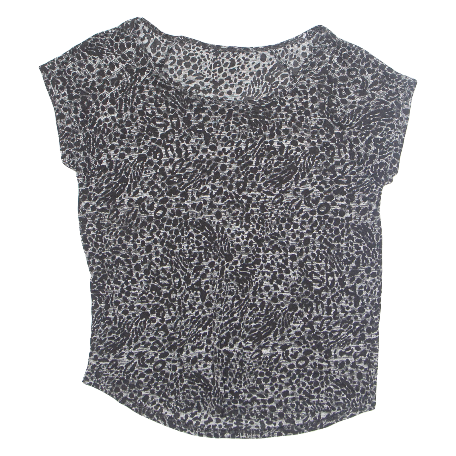 Cheetah Womens Printed Top Grey Animal Print M Refurbished - N/A refurbished available on Cerqular