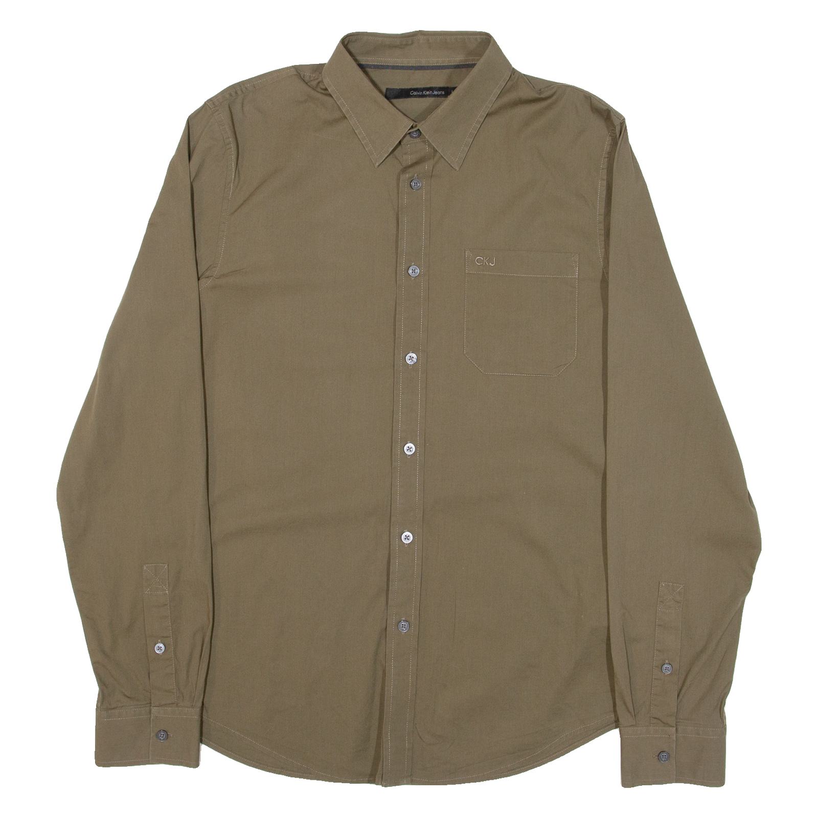 Buy CALVIN KLEIN JEANS Mens Plain Shirt Green Long Sleeve L Refurbished - $28.59 CALVIN KLEIN JEANS Mens Plain Shirt Green Long Sleeve L Refurbished - N/A refurbished available on Cerqular