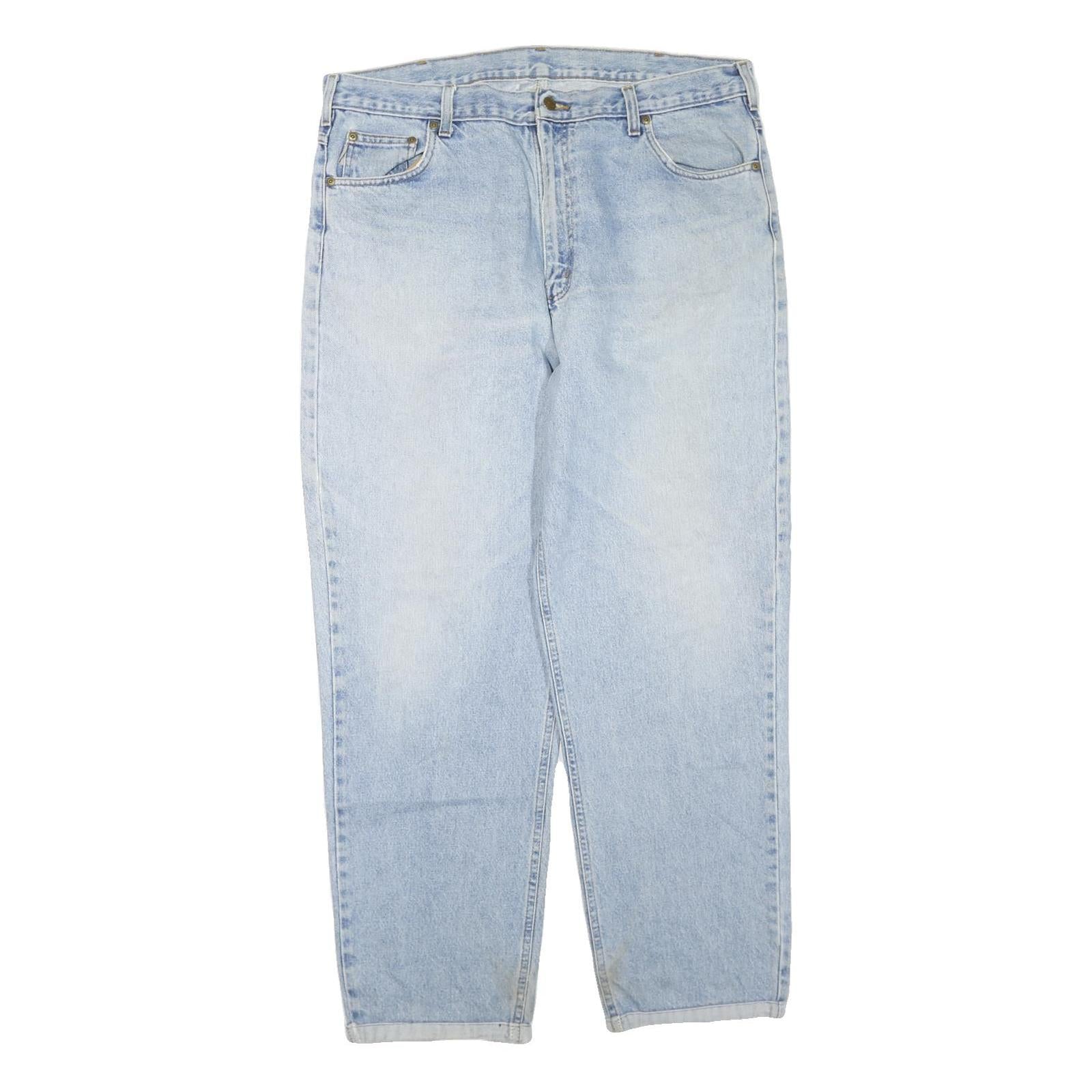Buy CARHARTT Mens Jeans Light Blue Regular Straight Denim Rinse W40 L32 Zip Cotton Refurbished - $49.39 CARHARTT Mens Jeans Light Blue Regular Straight Denim Rinse W40 L32 Zip Cotton Refurbished - N/A refurbished available on Cerqular