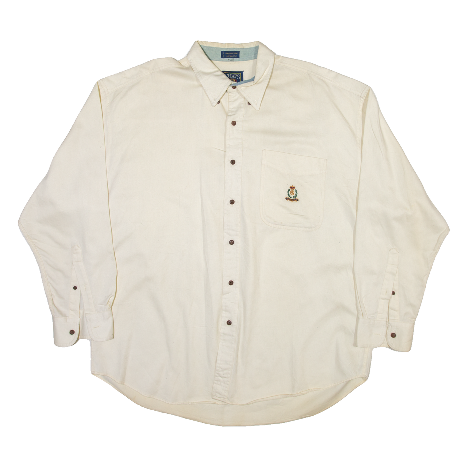 CHAPS Mens Plain Shirt White Long Sleeve XL Refurbished - N/A refurbished available on Cerqular