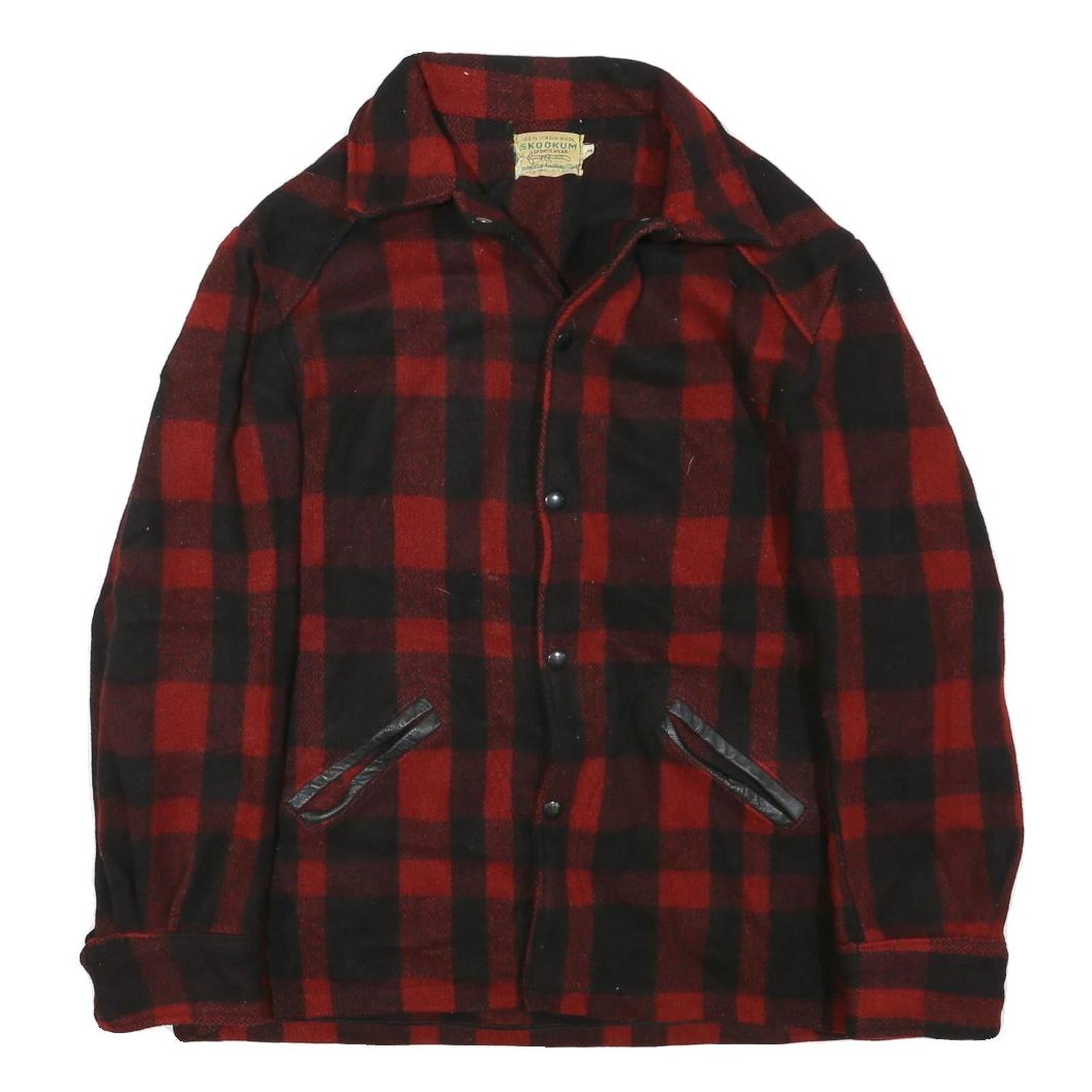 Buy SKOOKUM Mens Red & Black Check Button Jacket M Cotton Blend Classic Fit Refurbished - $84.49 SKOOKUM Mens Red & Black Check Button Jacket M Cotton Blend Classic Fit Refurbished - N/A refurbished available on Cerqular