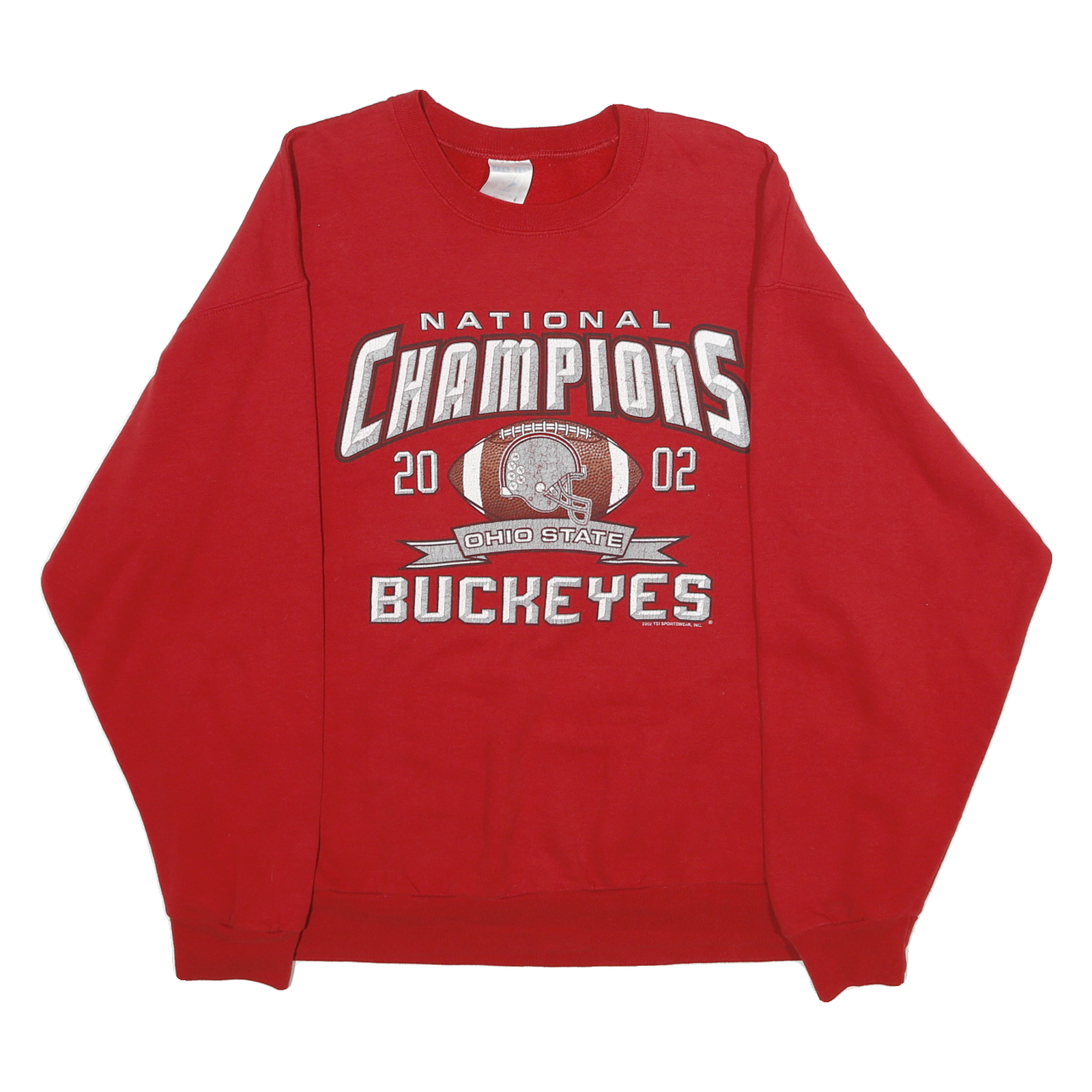 JERZEES Mens Red Ohio State Buckeyes National Champions Crew Neck L Pullover Refurbished - N/A refurbished available on Cerqular