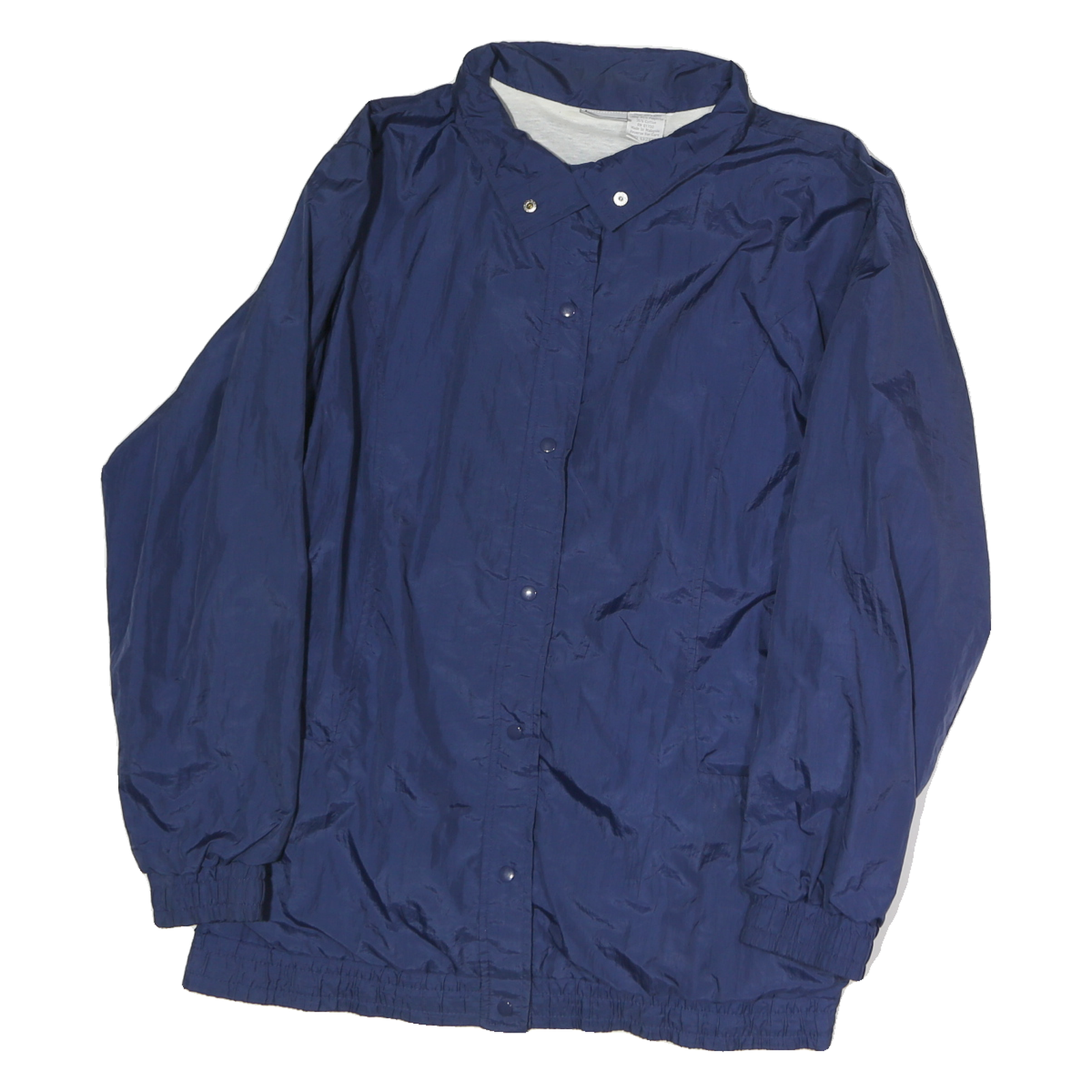 BLAIR Mens Blue Nylon Button Jacket M Plain Lightweight Casual Outerwear Refurbished - N/A refurbished available on Cerqular